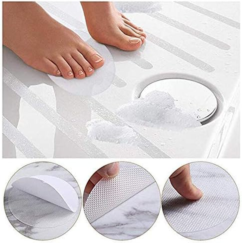 Betterjonny anti Slip Bathtub Strips, 36 PCS Transparent Adhesive Shower Sticker for Bathtub Non-Slip Strip Stickers anti Skid Tape Flooring Safety Tape Mat with Scraper for Bath Shower image number 2