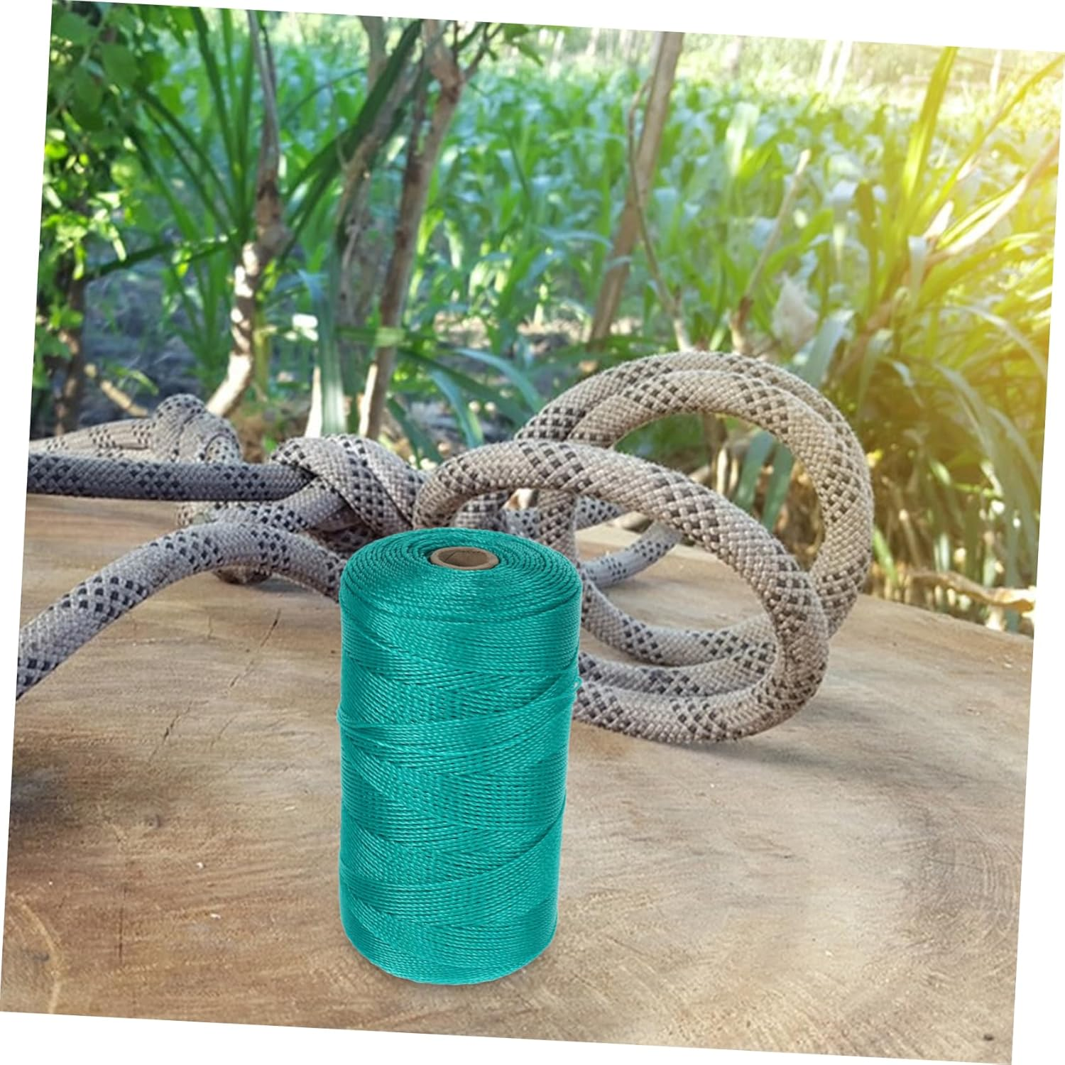 Garden Twine String for Climbing Plants Green Polyethylene Nylon Rope 18-Strand Roll Sturdy Gardening String for Vine Support and Plant Binding image number 6