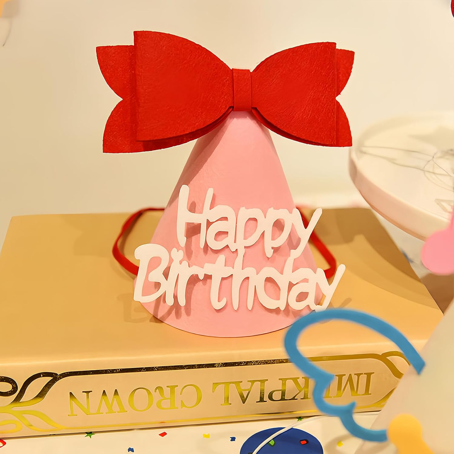 Cartoon Felt Birthday Party Hats - Fun Photo Props for Birthday Parties, Party Decorations, Suitable for Adults and Children Gifts. image number 2
