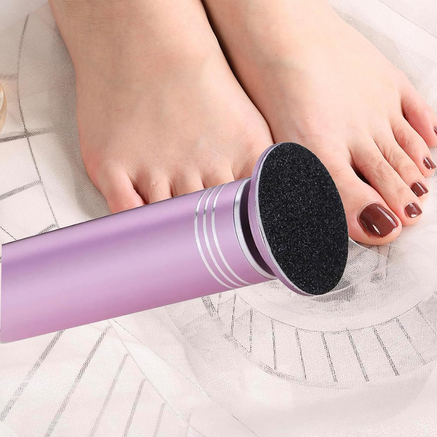 Electric Skin Sanding Tool, Feet Callus Remover, Pedicure Foot File for Dry Dead Skin, Foot Care Tool with Grinding Disc, Adjustable Speed, 60 Sandpaper Discs image number 4