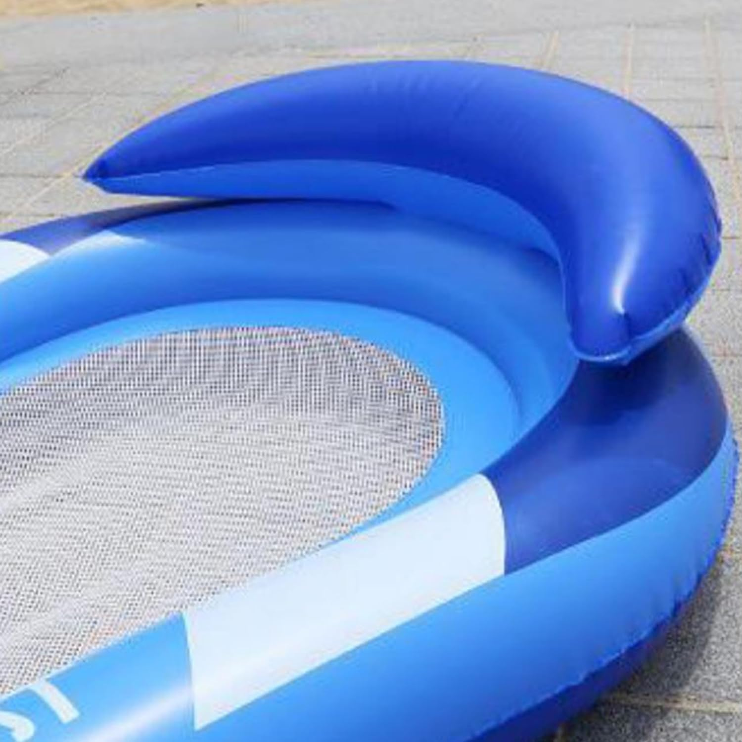 Tanning Pool,Inflatable Floating Row, Collapsible with Backrest,Inflatable Sofa Floating Bed for Adults, Water Lounge Chair Toy, Blue image number 5