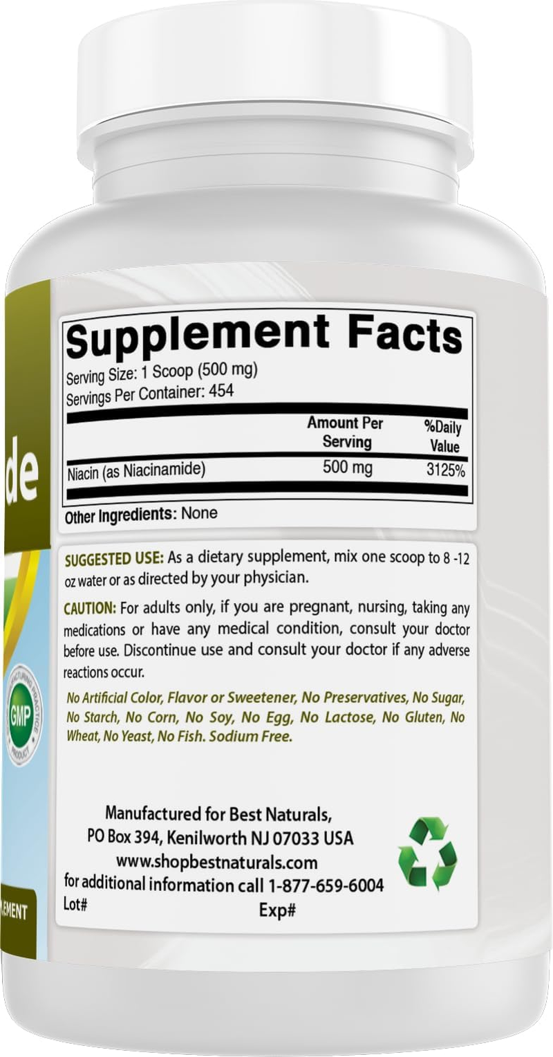 Best Naturals Niacinamide (Vitamin B3) Pure Powder 8 OZ image number 6