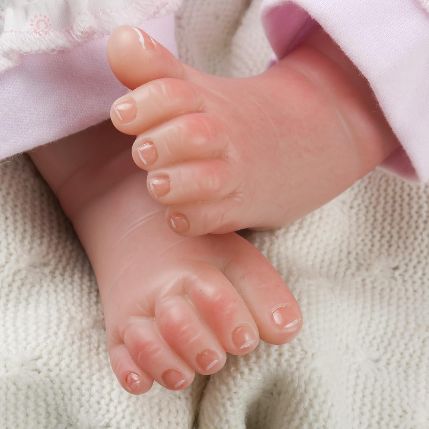 Reborn Baby Doll Girl, 22 Inch Soft Weighted Body, Cute Lifelike Handmade Silicone Doll image number 3