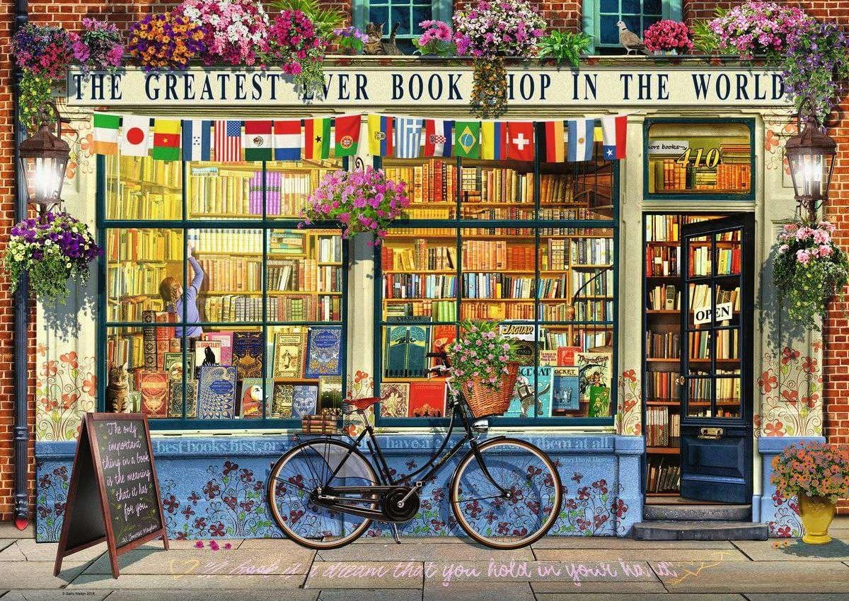 Ravensburger - the Greatest Bookshop 1000-Piece Jigsaw Puzzle for Adults & Collectors, Relaxing Literary-Themed Puzzle image number 1