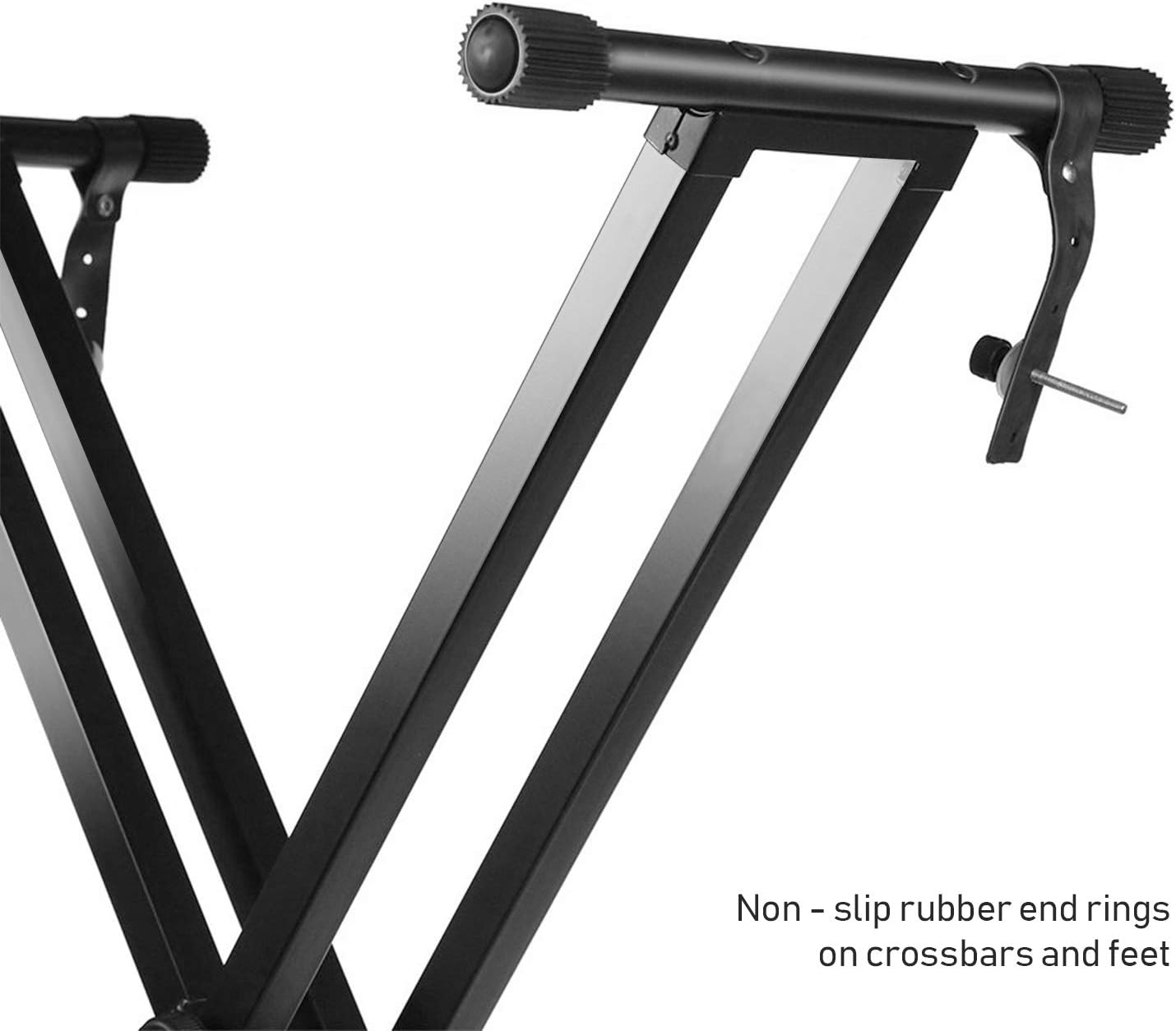 Pro Series Adjustable Double-Braced X Style Piano Keyboard Heavy Duty Premium Stand - Black APL1301 image number 3