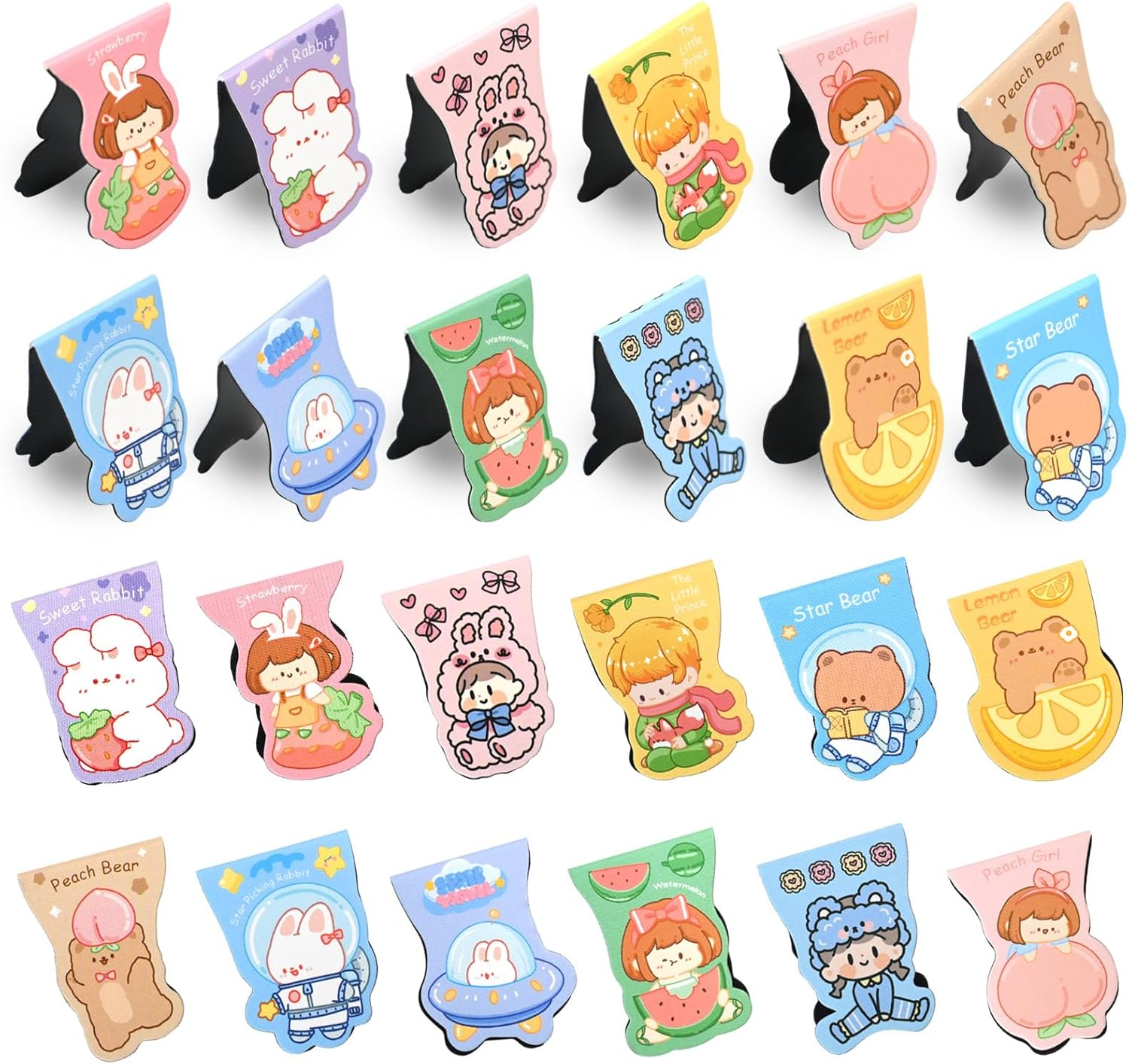 24 PCS Magnetic Bookmarks for Kids, Cute Magnetic Bookmark, Kawaii Bookmarks Book Marker Clip, Magnetic Book Mark for Reading Lovers Women Girls Kids Teachers Stationery Gifts image number 2