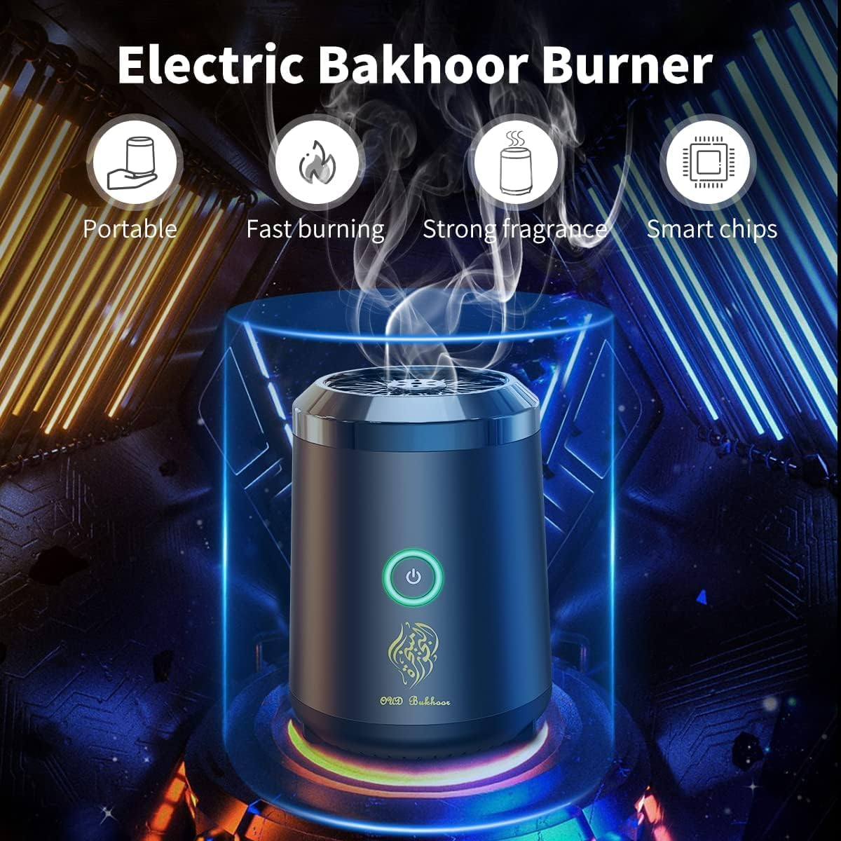 Portable Mini Incense Burner Bakhoor Rechargeable USB Aroma Diffuser Electric Arabic Incense Holder Muslim Home Decoration image number 6