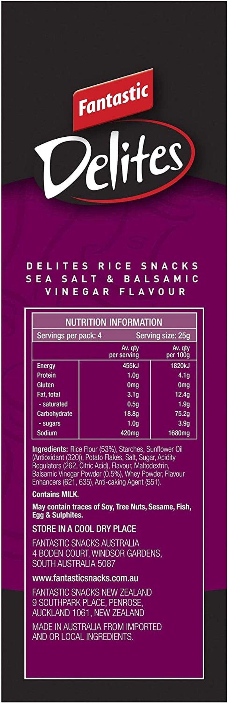 Fantastic Delites Sea Salt and Balsamic Vinegar, 100G image number 6
