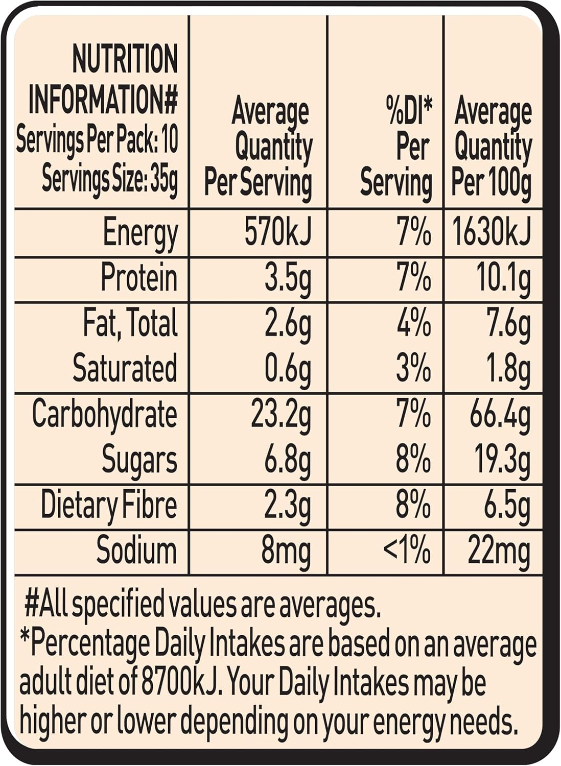 Uncle Tobys Creamy Honey Oats Quick Sachets 350 G (Pack of 6) image number 1