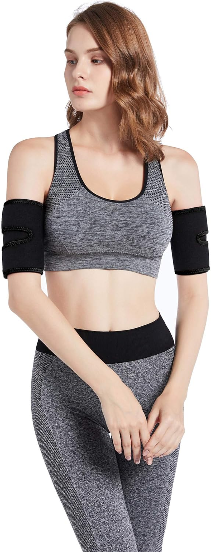 Bakerdani Hot Sweat Neoprene Weight Loss Slimmer Bands Wraps Arm Trimmers for Men & Women (A Pair) image number 5