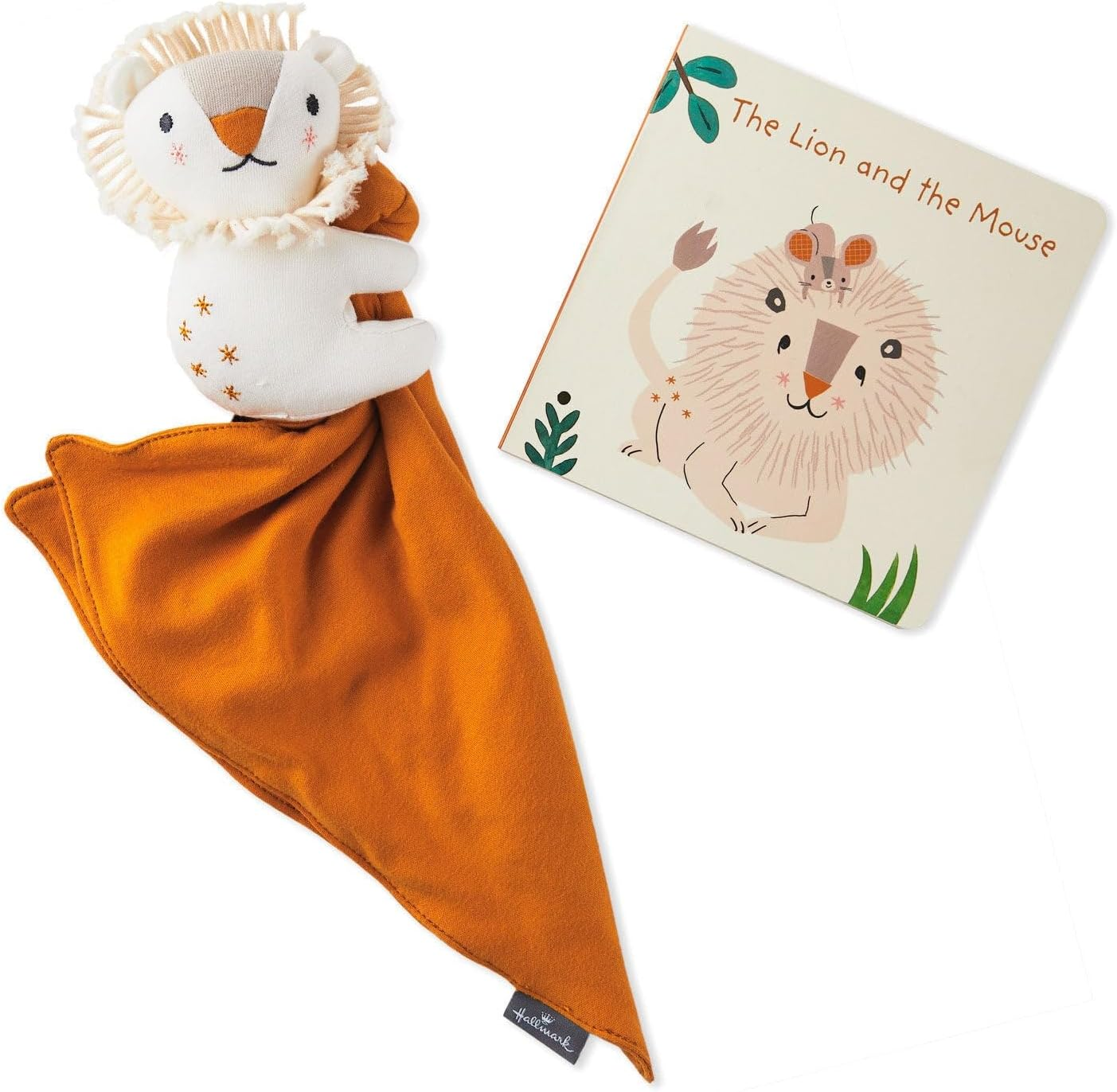 Hallmark the Lion and the Mouse Board Book with Lion Lovey Blanket Set - Comforter Set for Children, New Baby Gift image number 1