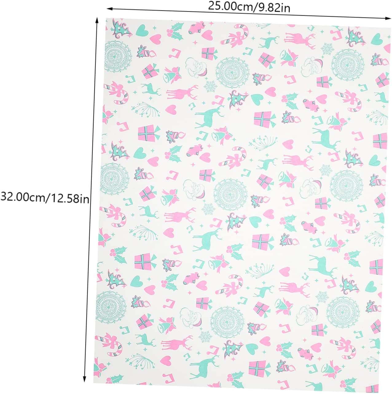 100Pcs Baking Paper Xmas Grease Proof Paper Grease Proof Wrapping Paper Christmas Wrapping Tissue Xmas Design Paper Liners Snacks Paper Christmas Wrapping Paper Wax Paper for Food image number 4