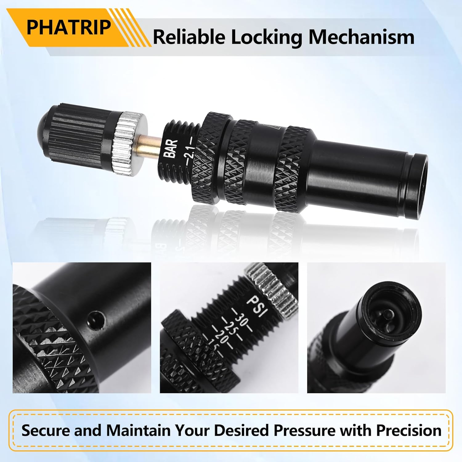 Automatic Tire Deflator Kit, 4 Pcs Adjustable Auto-Stop Tire Deflator Valve (10-30 PSI), 4X4 Portable Air Deflator Tire Valve Core Tool, Tire Air down Tool for Vehicles, Motorcycles, Cars, Trucks image number 6