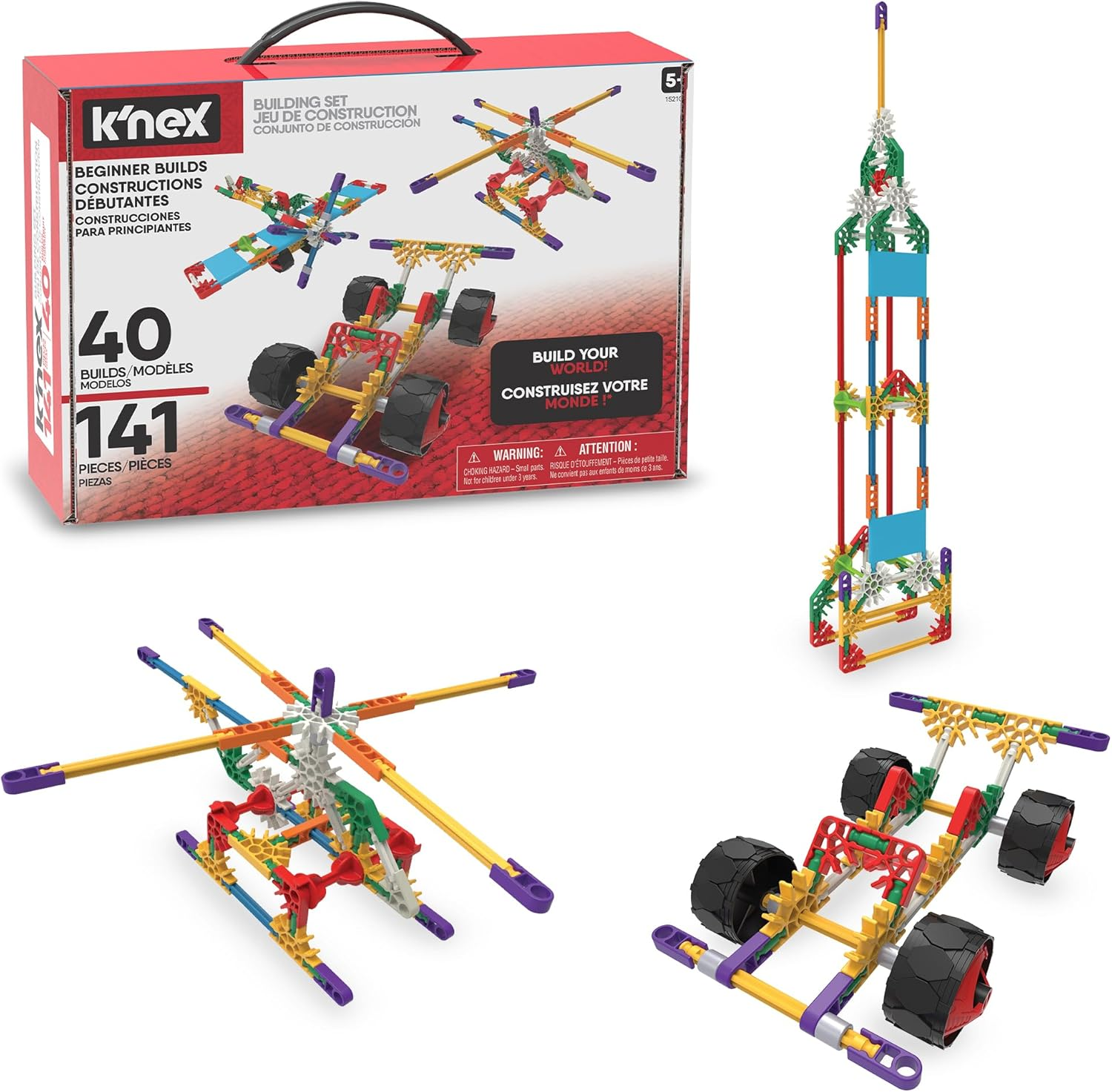 K'NEX - Beginner Builds 141 Pieces 40 Builds image number 1