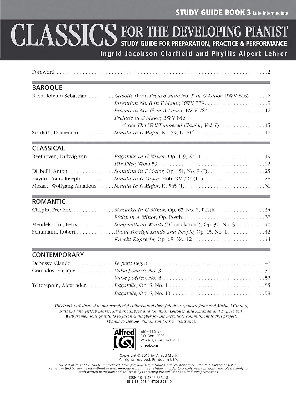 Classics for the Developing Pianist, Book 3: Study Guide for Preparation, Practice & Performance image number 1