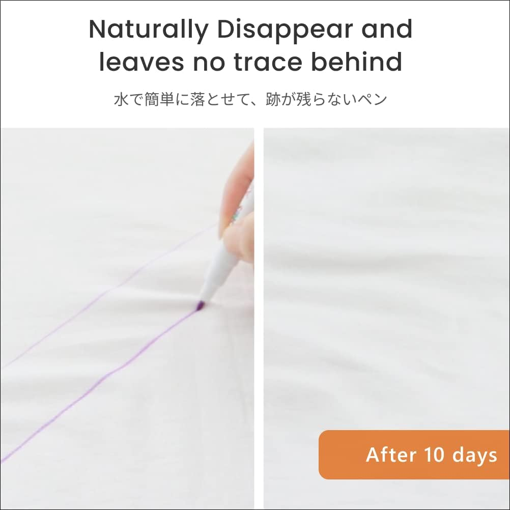 LEONIS Disappearing Ink Fabric Marking Pen Pink 10 Count Pack [ 78010 ] image number 3