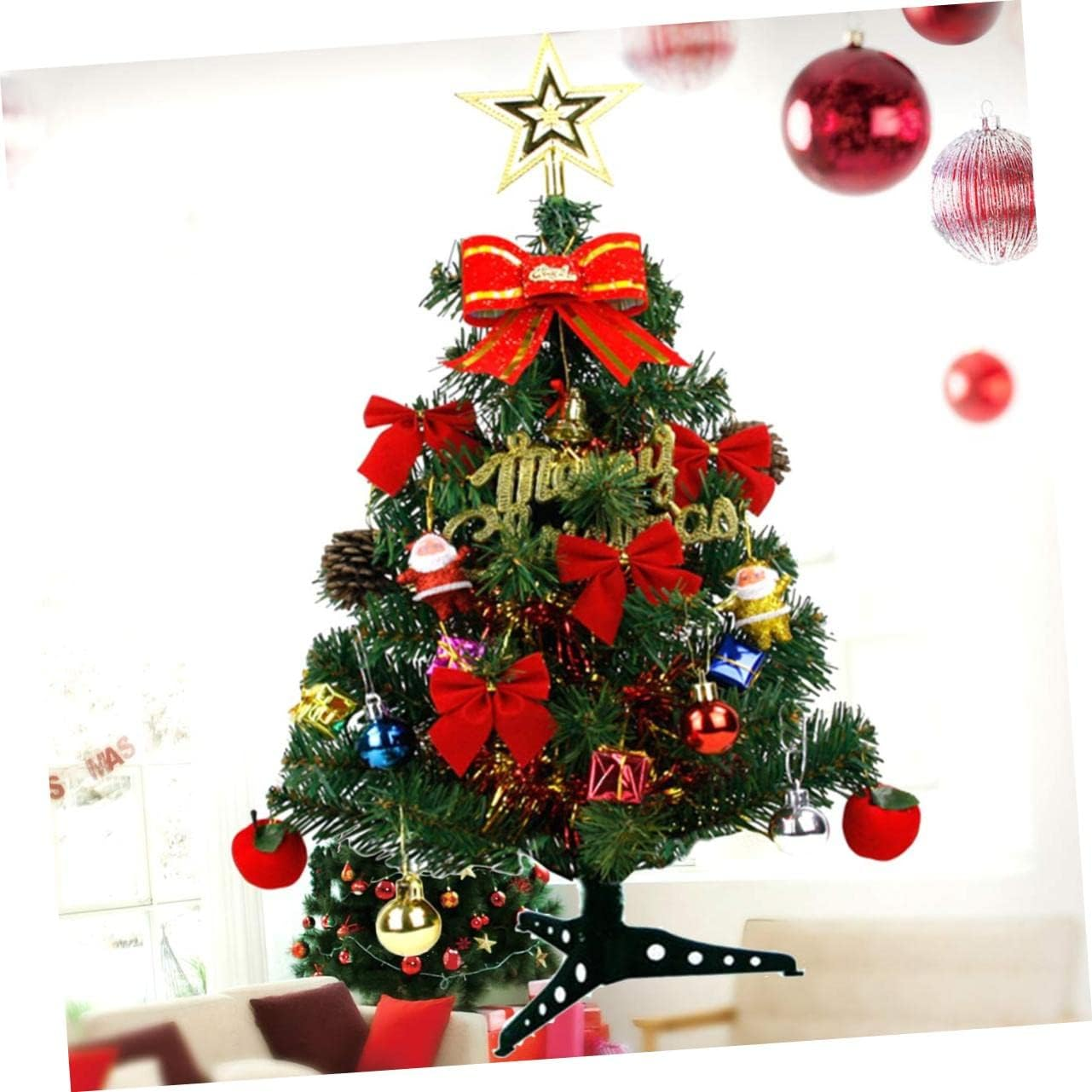 CANIGHT Tabletop Christmas Tree Artificial Xmas Tree Decor Ornaments for Home Party Holiday Decoration image number 4