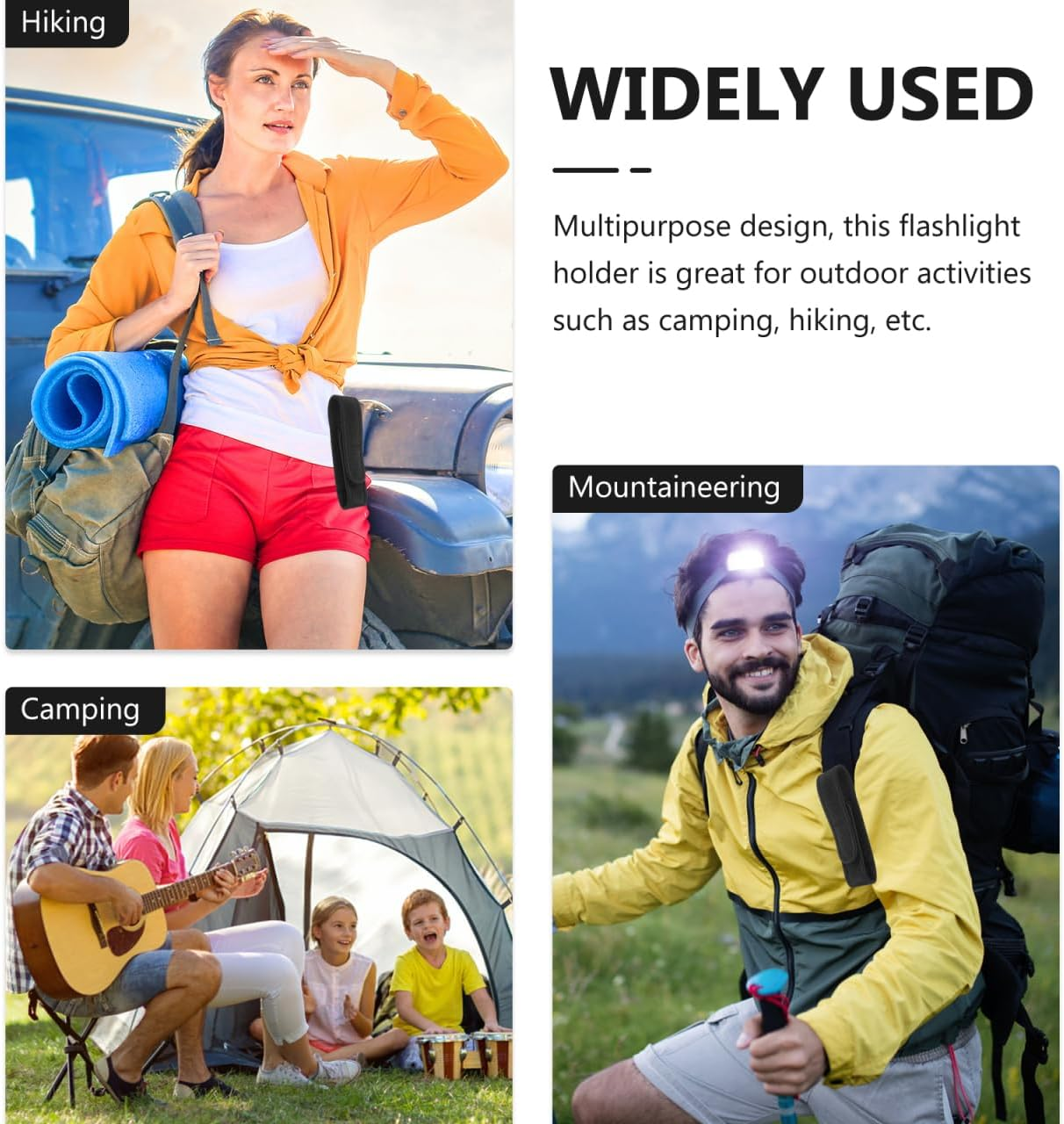 DOITOOL Nylon Flashlight Holder Pouch for Belt Multipurpose Torch Cover for Camping Hiking Outdoor Use image number 5