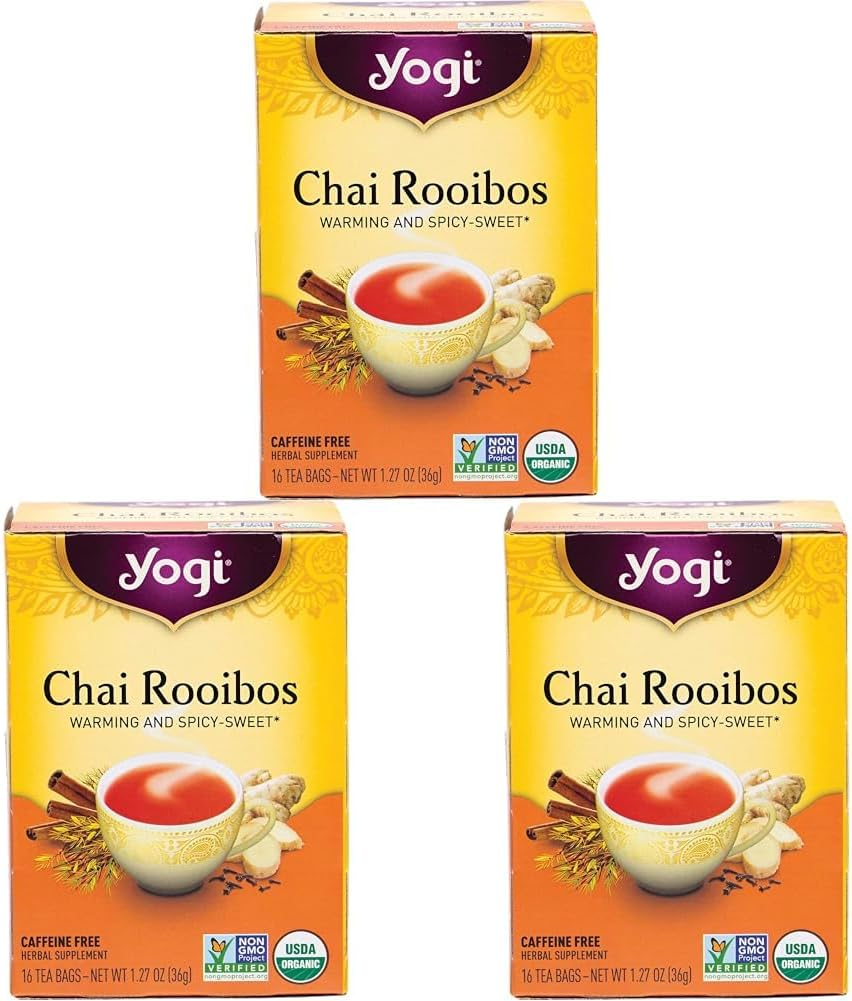 YOGI TEA Herbal Tea Bags Chai Rooibos 16 Tea Bags image number 1