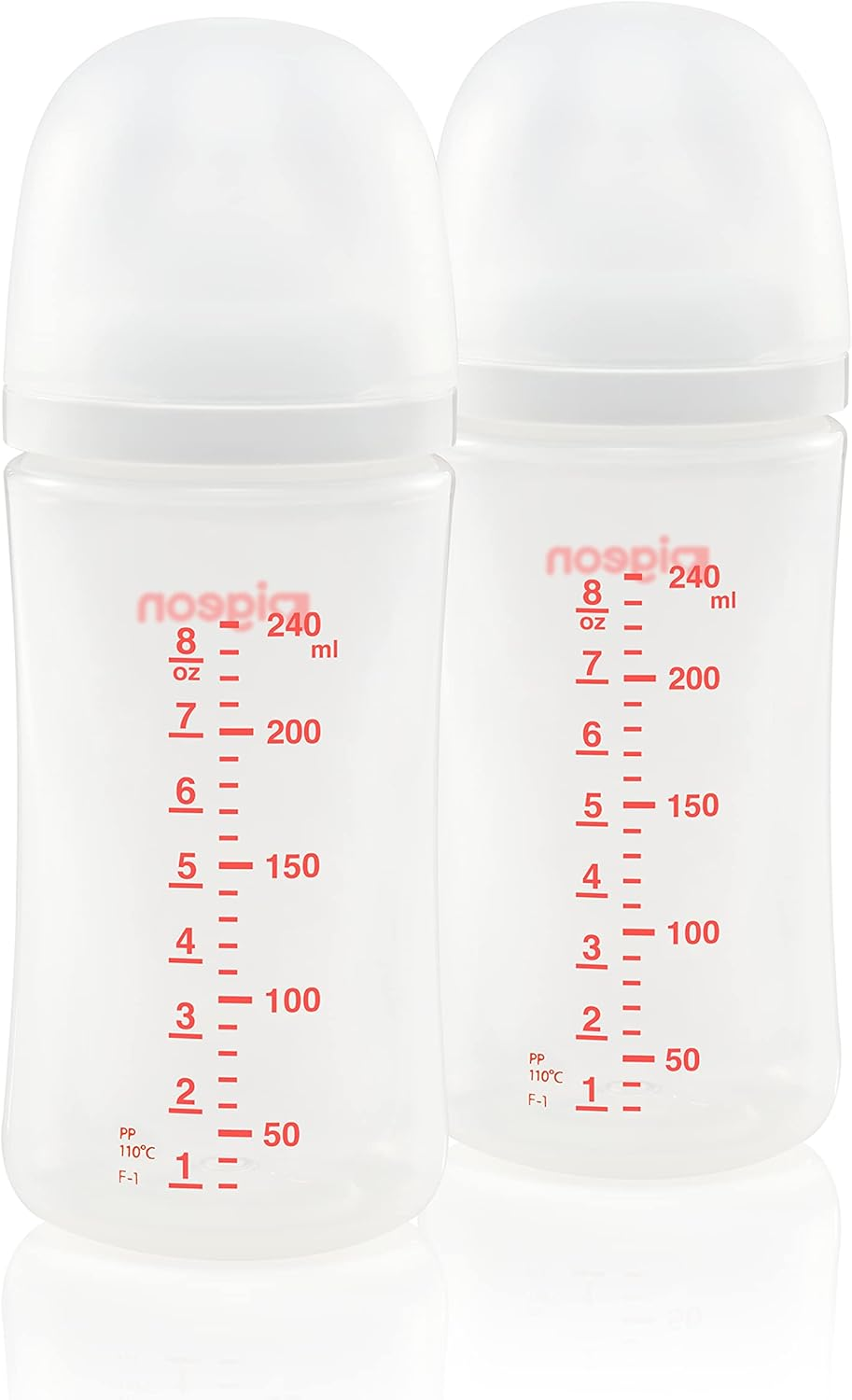 Pigeon Softouch III Baby Bottle for 3+ Months Babies, BPA & Bps-Free, 240Ml, PP, Twin Pack image number 2