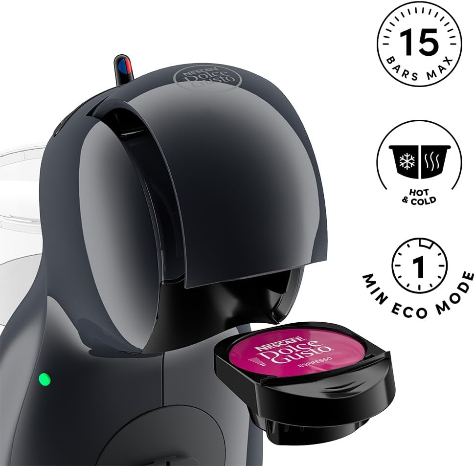De'Longhi Nescaf&eacute; Dolce Gusto Piccolo XS EDG210.A Coffee Capsule Machine with Compact Design, Auto Shut-Off, Hot and Cold Drinks, 15 Bar Pressure, Black image number 2