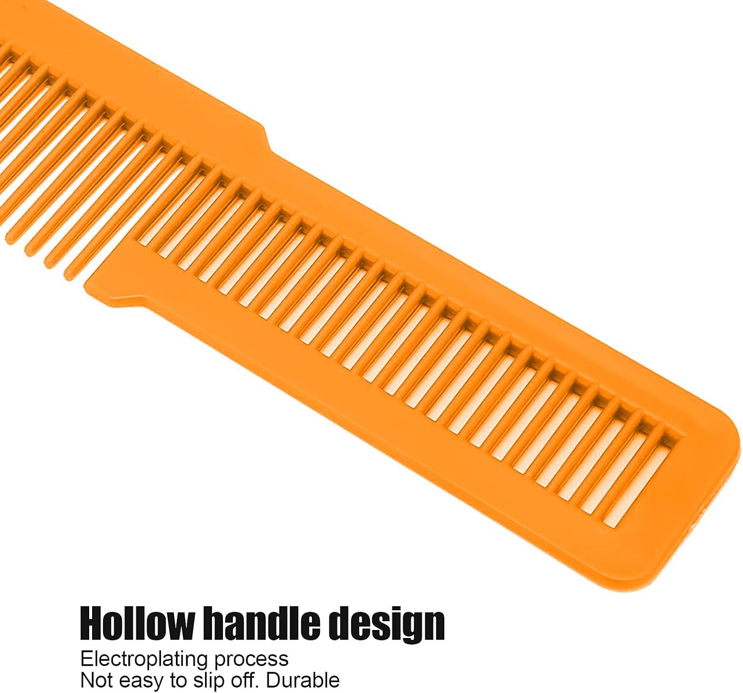 Detangler Comb, Professional Curly Hair Detangling Brush, Fine Wide Toothed Comb for All Hair Types for Women and Men(Orange) image number 1