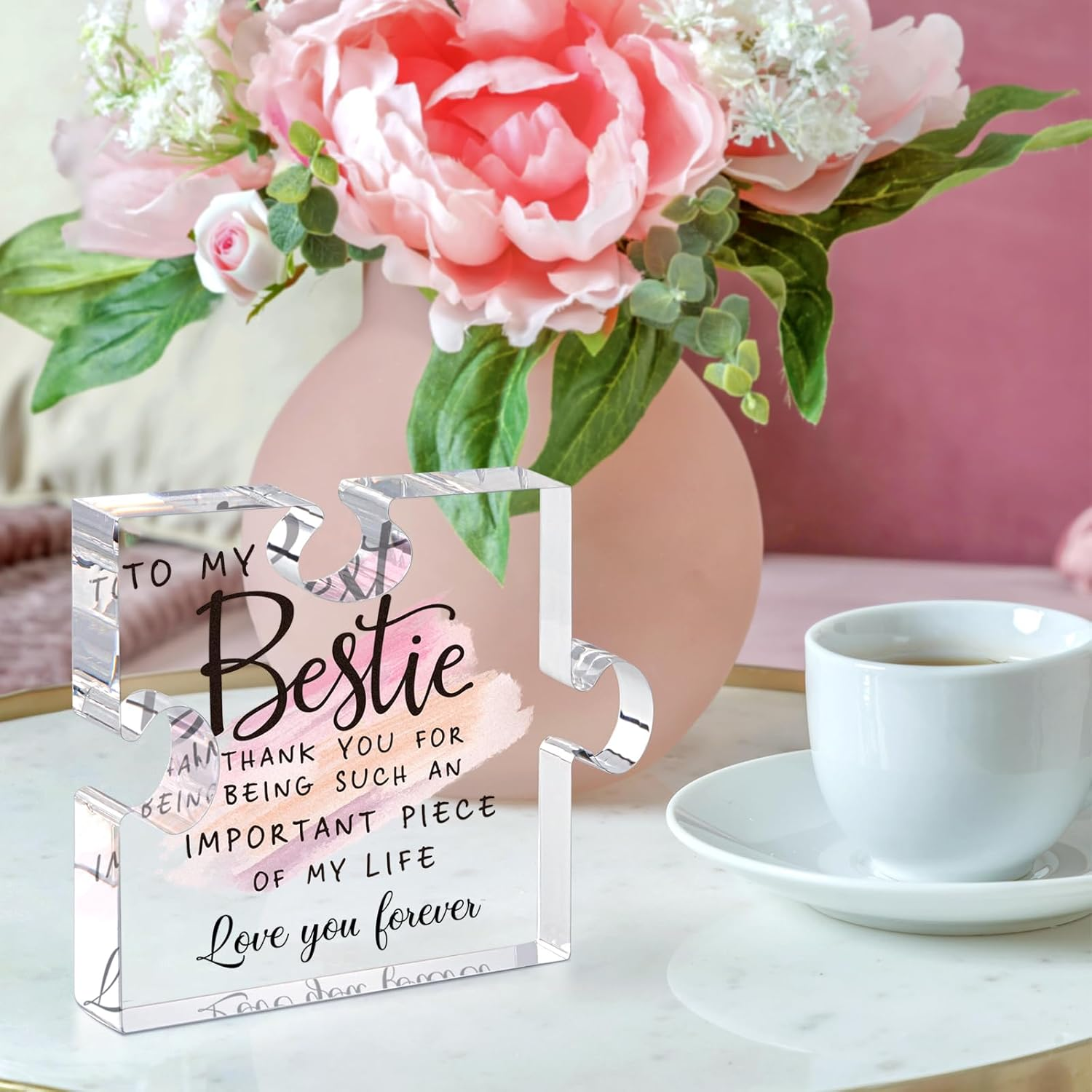 Bestie Gifts for Women - 0.6" Thickness Acrylic Puzzle & Gift Box, Friendship Presents for Female Friends, Birthday, BFF, Soul Sister, Work Bestie, Thanksgiving image number 2