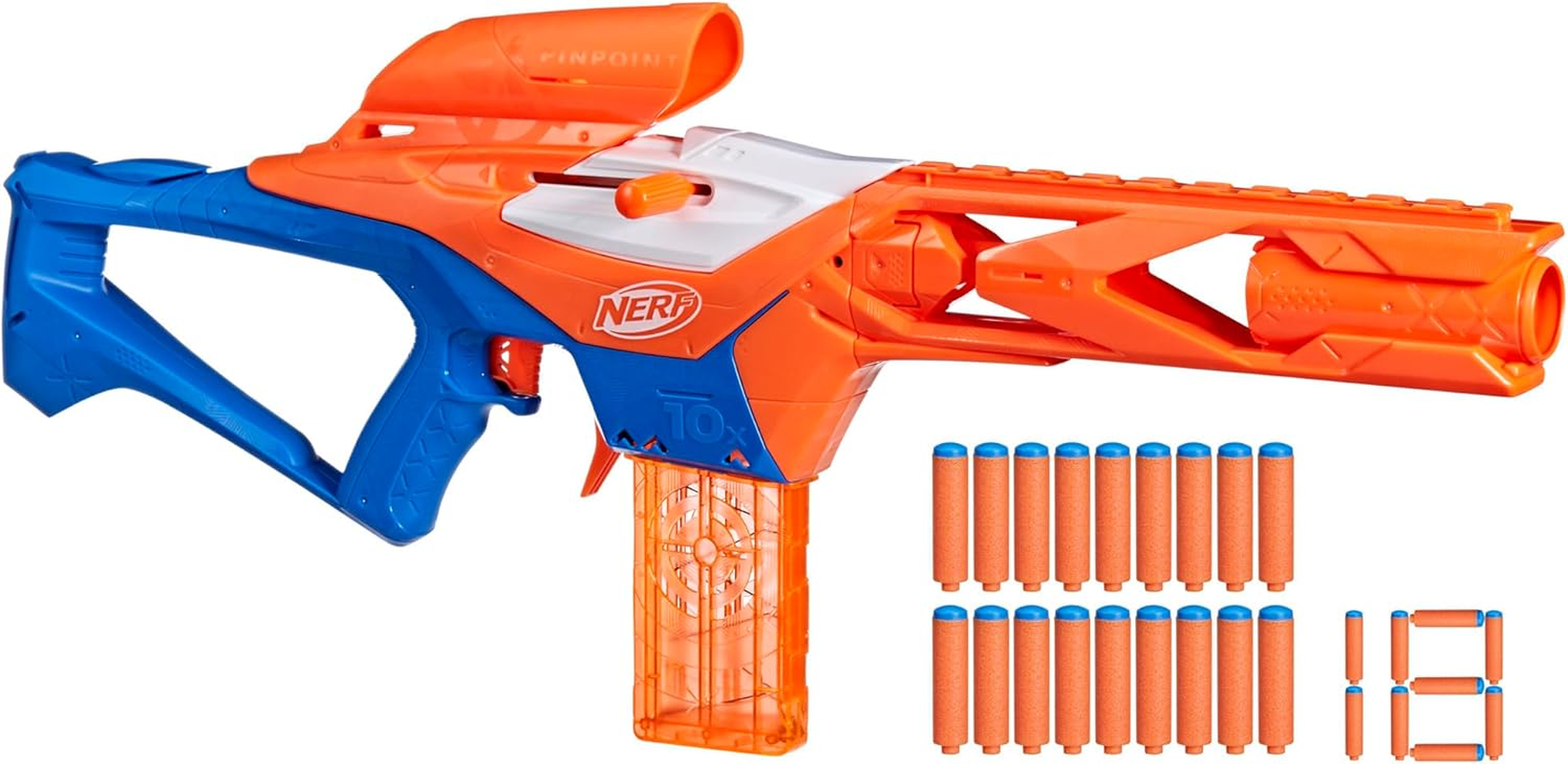 Nerf N Series Pinpoint Dart Blaster, 18 Nerf N1 Darts Compatible Only with Nerf N Series Blasters, 10-Dart Clip, Nerf Blaster Gifts for Kids image number 4