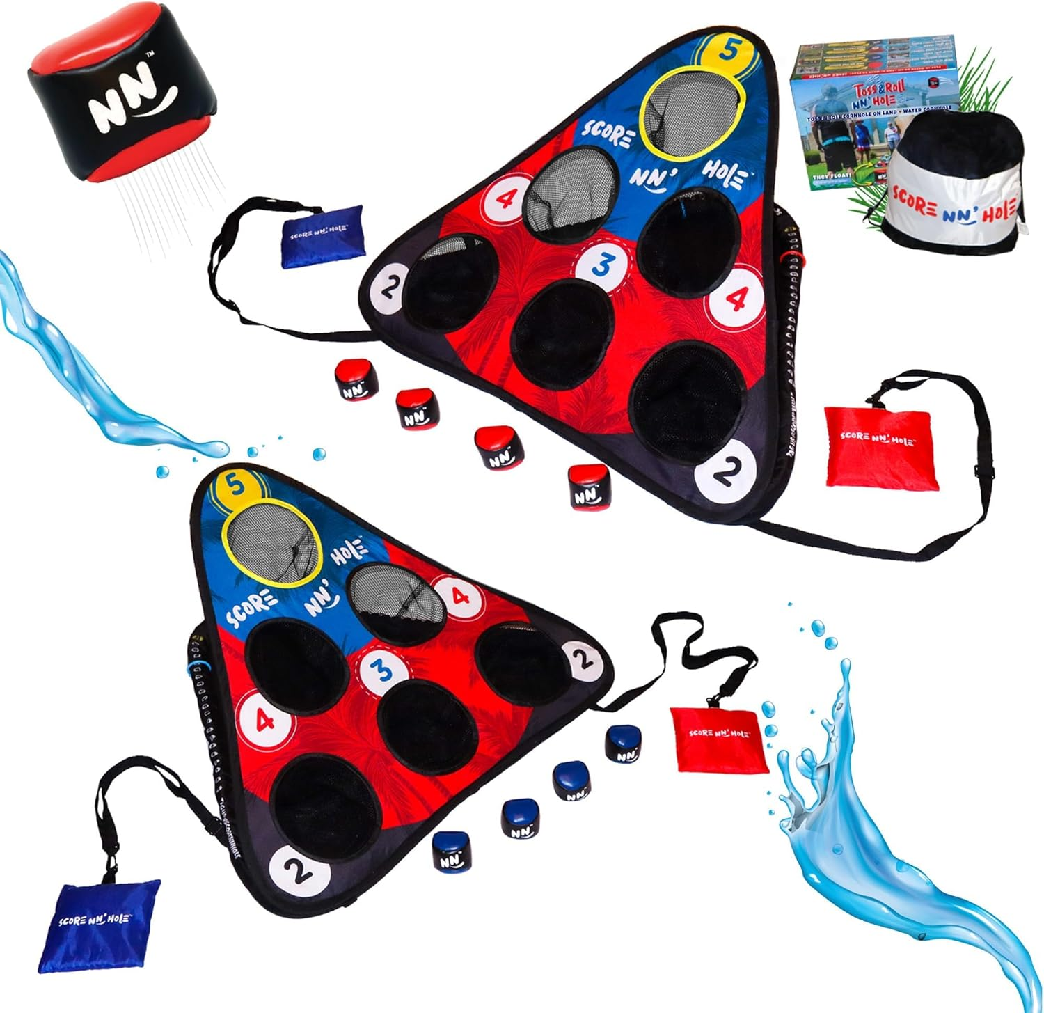 TOSS & ROLL NN' Hole - Portable Cornhole Game for Water or Land | for All Ages image number 4