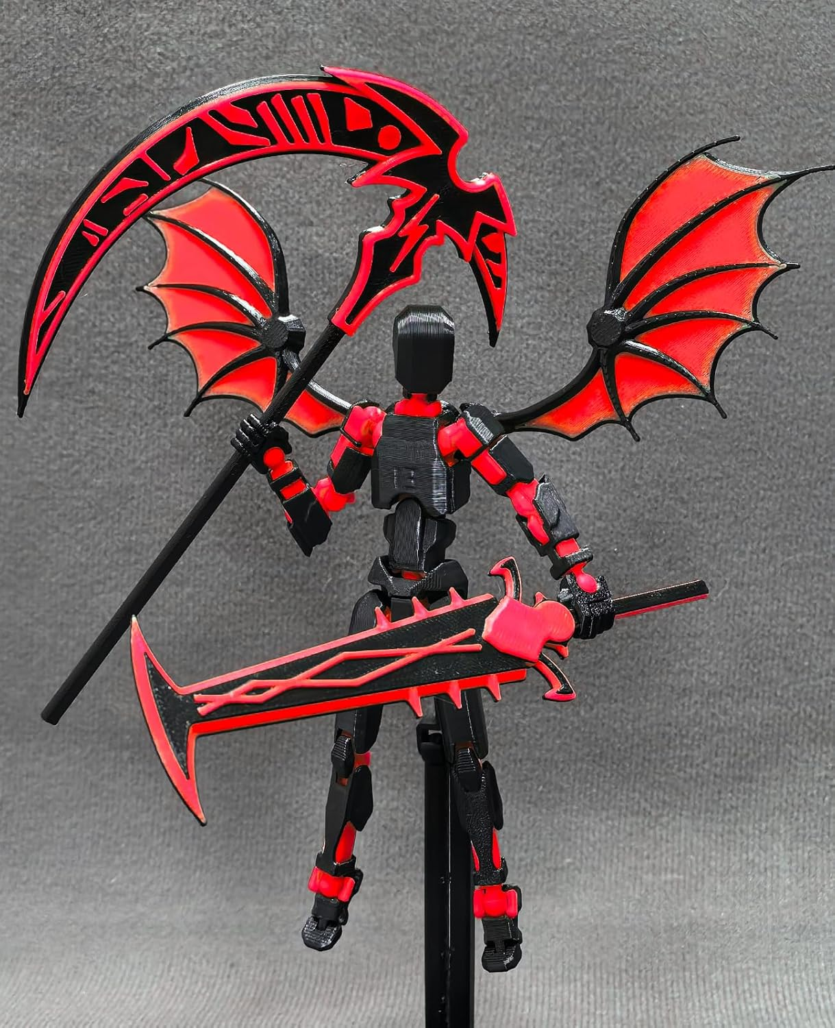 Lucky 13 Action Figures (Assembly Completed) T13 Action Figure Set,3D Printed Robot 13 Action Figure, Dummy 13 Set, for Collectors Desktop Decorations, Red image number 2