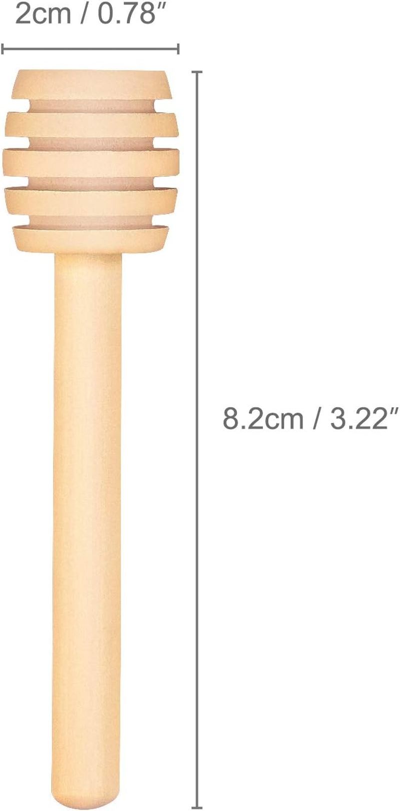 150 Pack 3 Inch Mini Wood Honey Dipper Sticks, Individually Wrapped, Server for Honey Jar Dispense Drizzle Honey image number 3