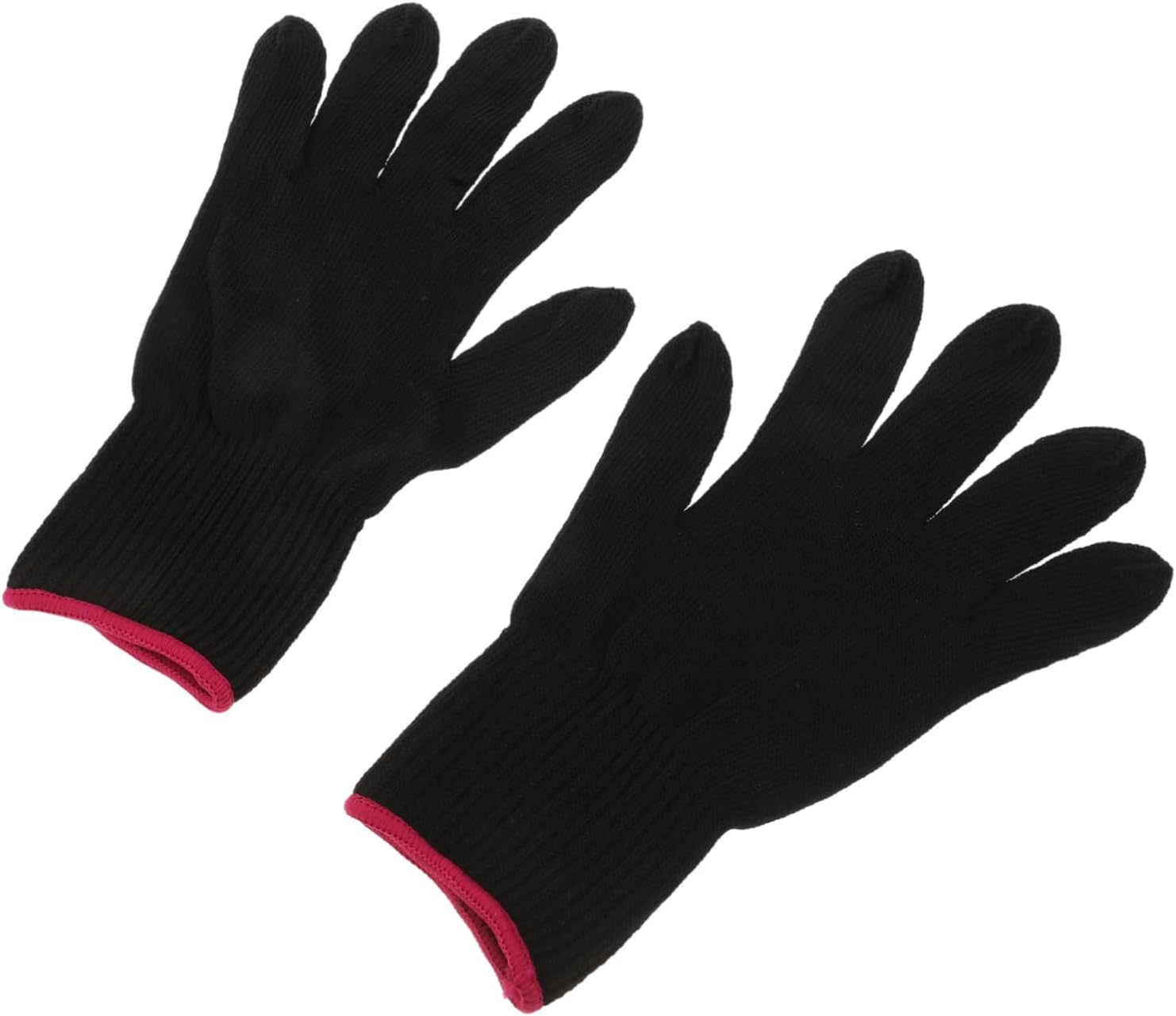 Heat Resistant Hair Styling Gloves Thermal Protection Gloves for Curling and Straightening Black Heat Proof for Salon and Home Use image number 4