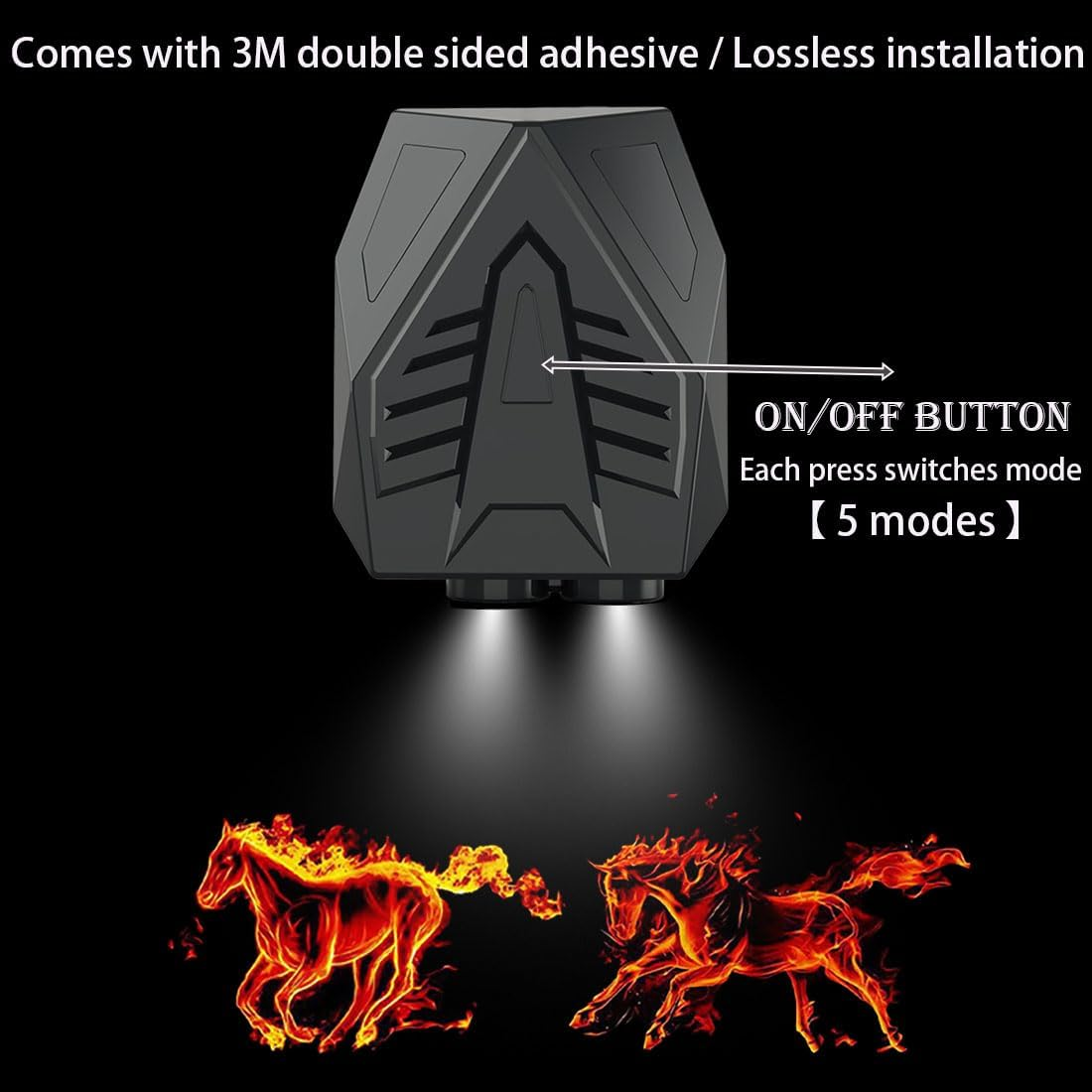 2 Pcs CAR Door Projector Lights,Car Door Lights Logo Projector,Welcome Courtesy Ghost Shadow Lamp,Car Door Welcome Lights Fit for All Car Models(Red) image number 1