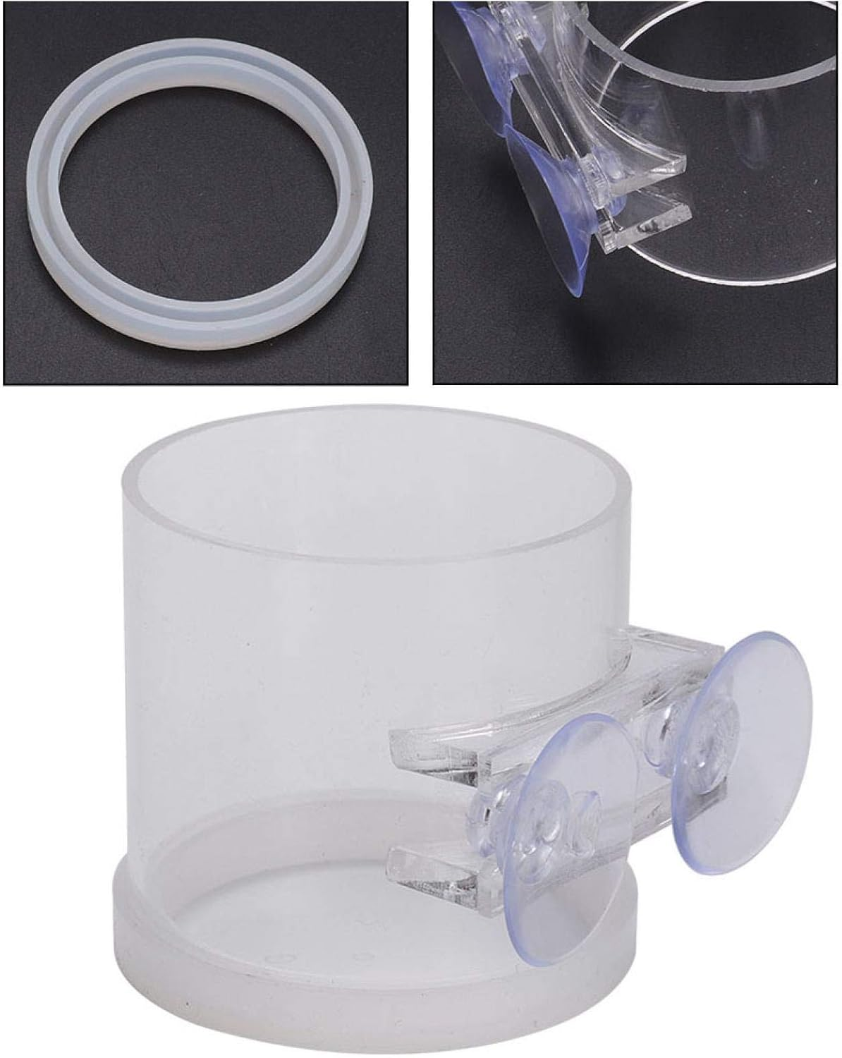 01 Fishing Feeder, Acrylic Automatic Fish Feeder with Suction Cup for Pond Fish Aquarium image number 6