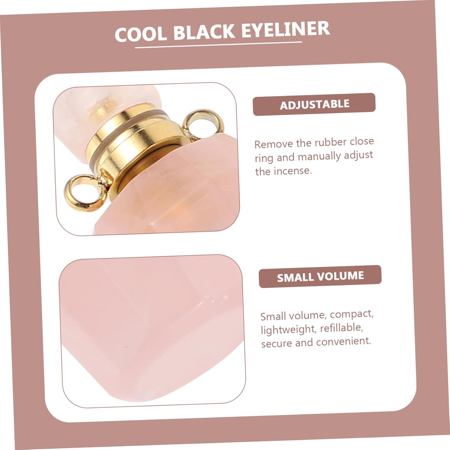 Aromatherapy Bottle Pendant for Essential Oil Storage Pink Made of Material for Diffuser Oil Use at Home Travel image number 4