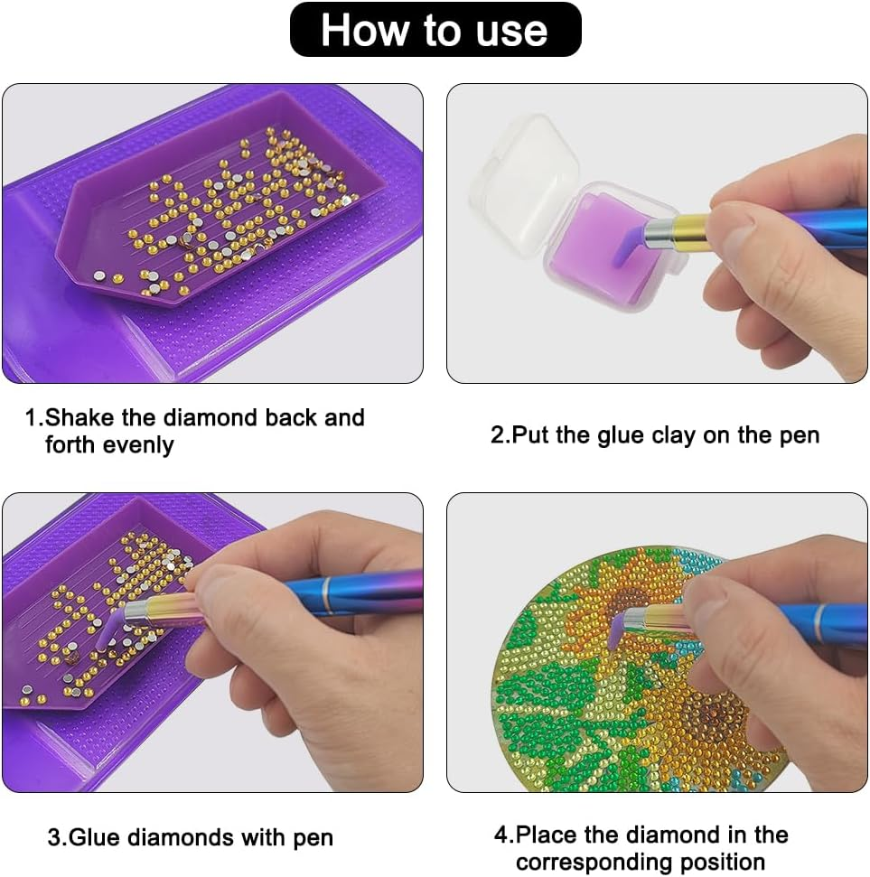 22 Pcs Diamond Art Paintings Pen Kits, 5D Diamond Art Painting Accessories Tool with 12 Pcs Screw Thread Tips for DIY Painting Crafts