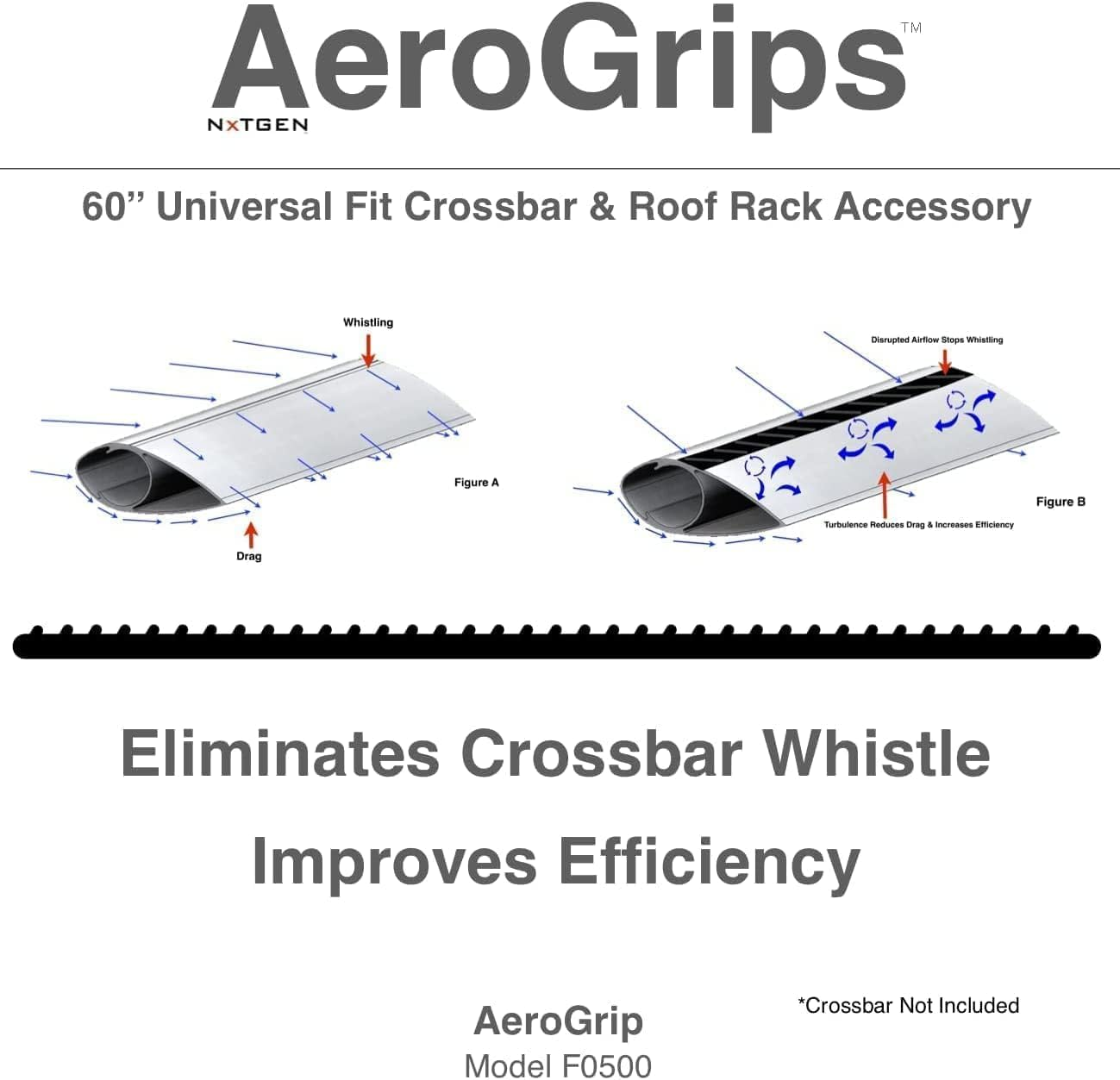 Stop Crossbar Whistle | Add Premium Functionality | Universal Fit Crossbar and Roof Rack Accessory - NXTGEN Aerogrips (1 Pack) image number 5