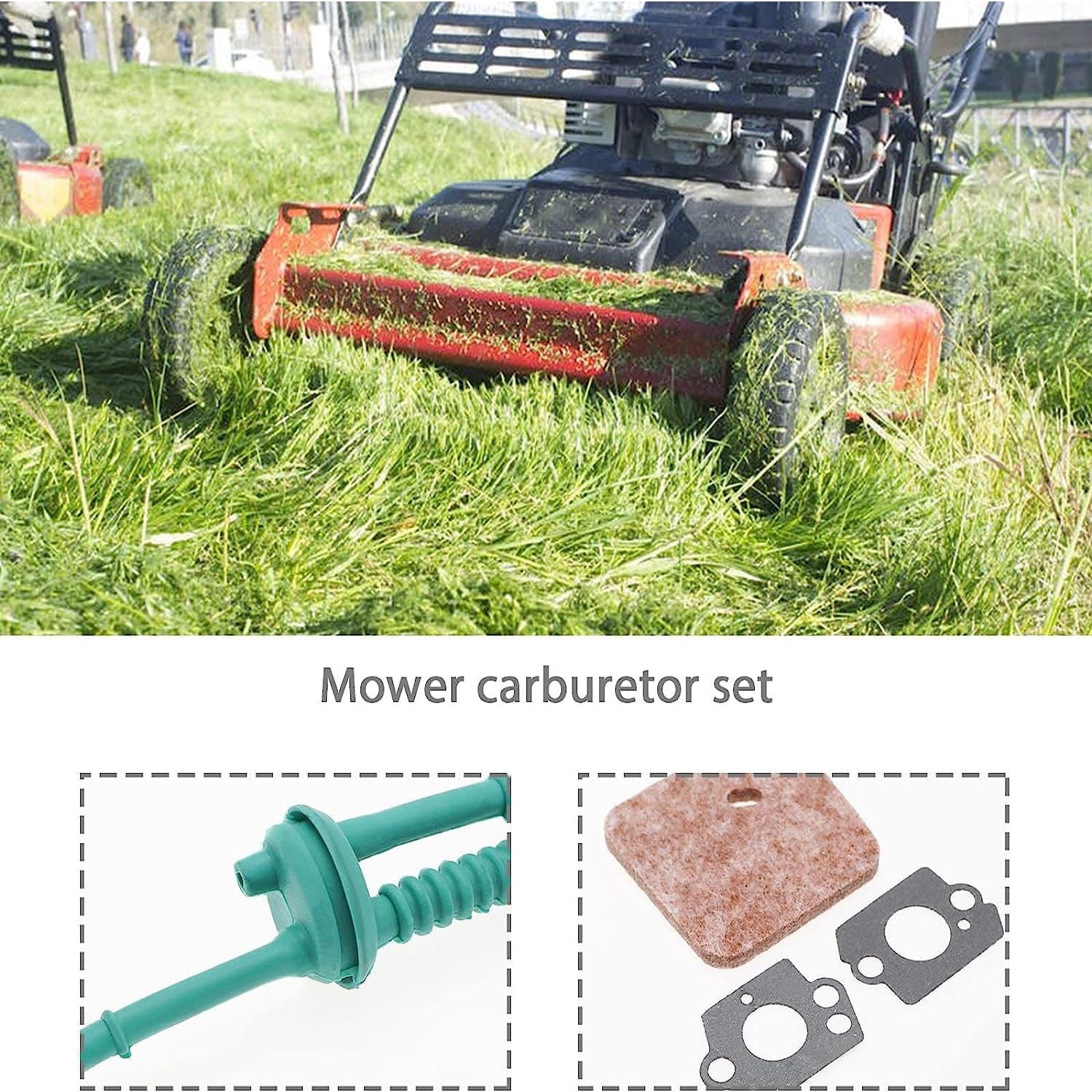 EZONEDEAL Carburetor Kit, Carb Air Fuel Filter Set for STIHL FS38 FS45 FS46 FS55 FS80 FS85 KM55, Air Fuel Filter Carb Gaskets, 4 Wheeler Go Kart Dirt Bike image number 4