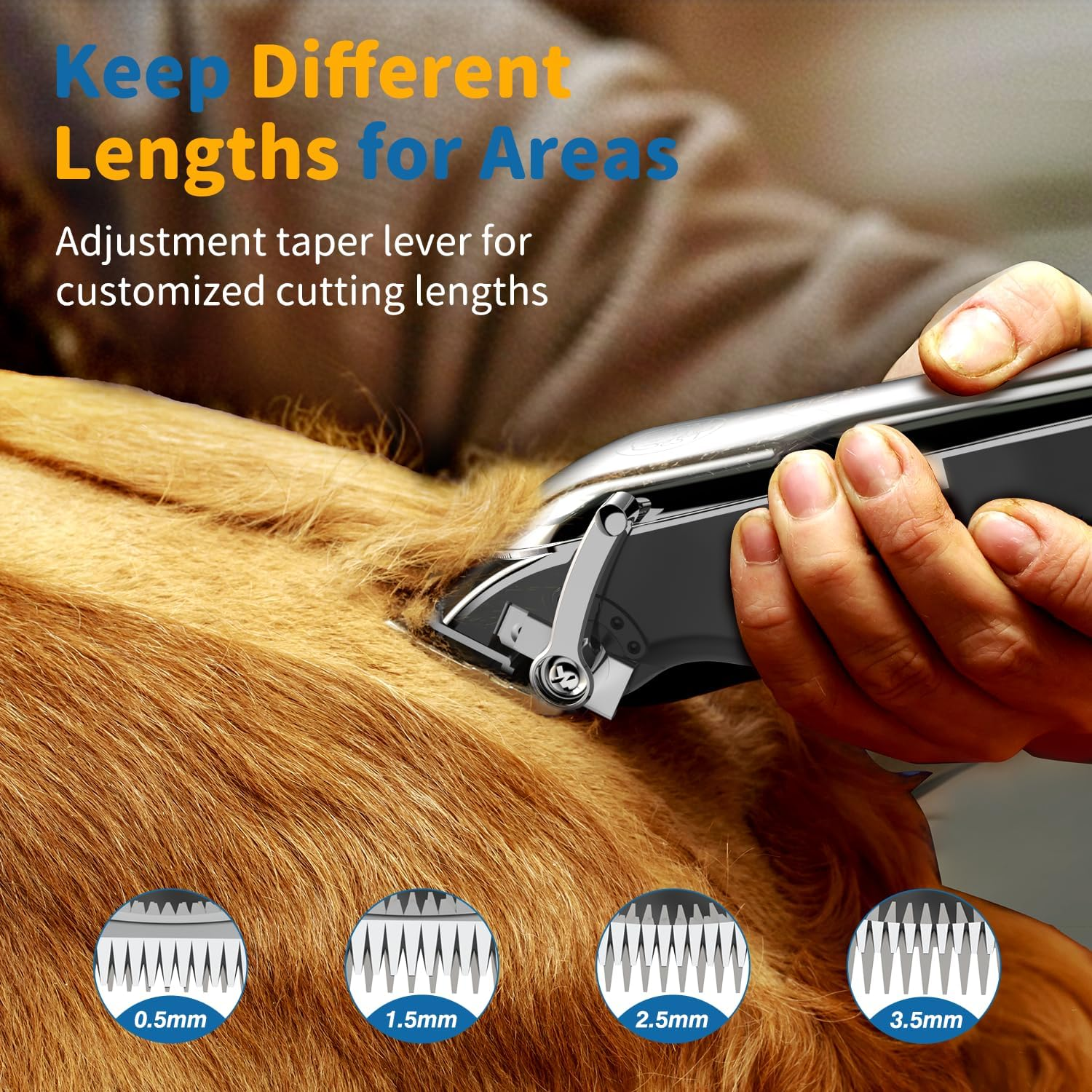Dog Clippers for Grooming: USB Rechargeable Dog Grooming Kit with 6 Guide Combs - Cordless Electric Pet Hair Trimmers Set with LED Display for Small & Large Dogs Cats image number 1