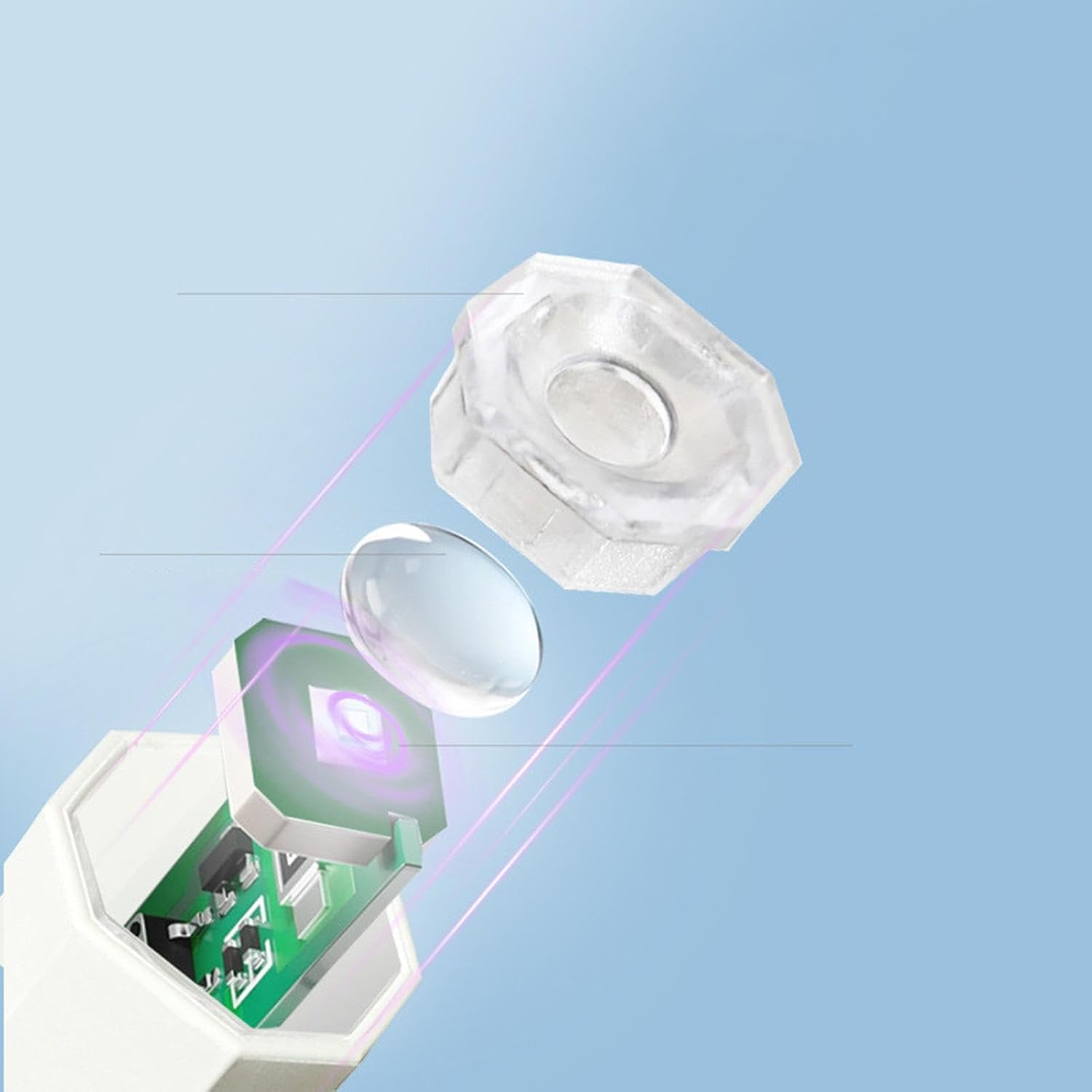 Hand Held UV Light for Gel Nails, UV Pen Light for Nails | LED Display Small Light Pen for Nails - Cordless Timer Lamp 2, Professional Portable Dryer image number 5