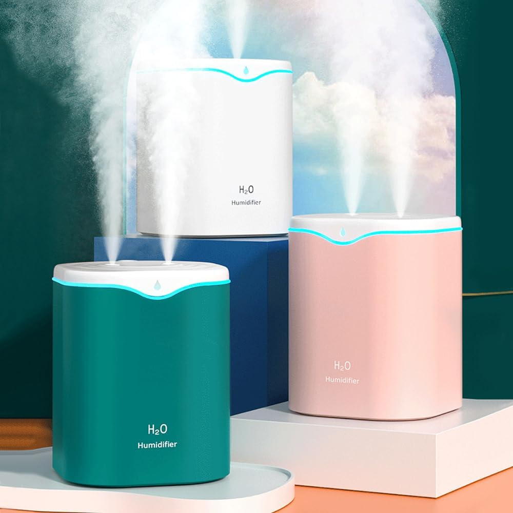 2L White Ultrasonic Air Humidifier Cool Mist Steam Purifier Aroma Beauty LED Lights AU image number 6