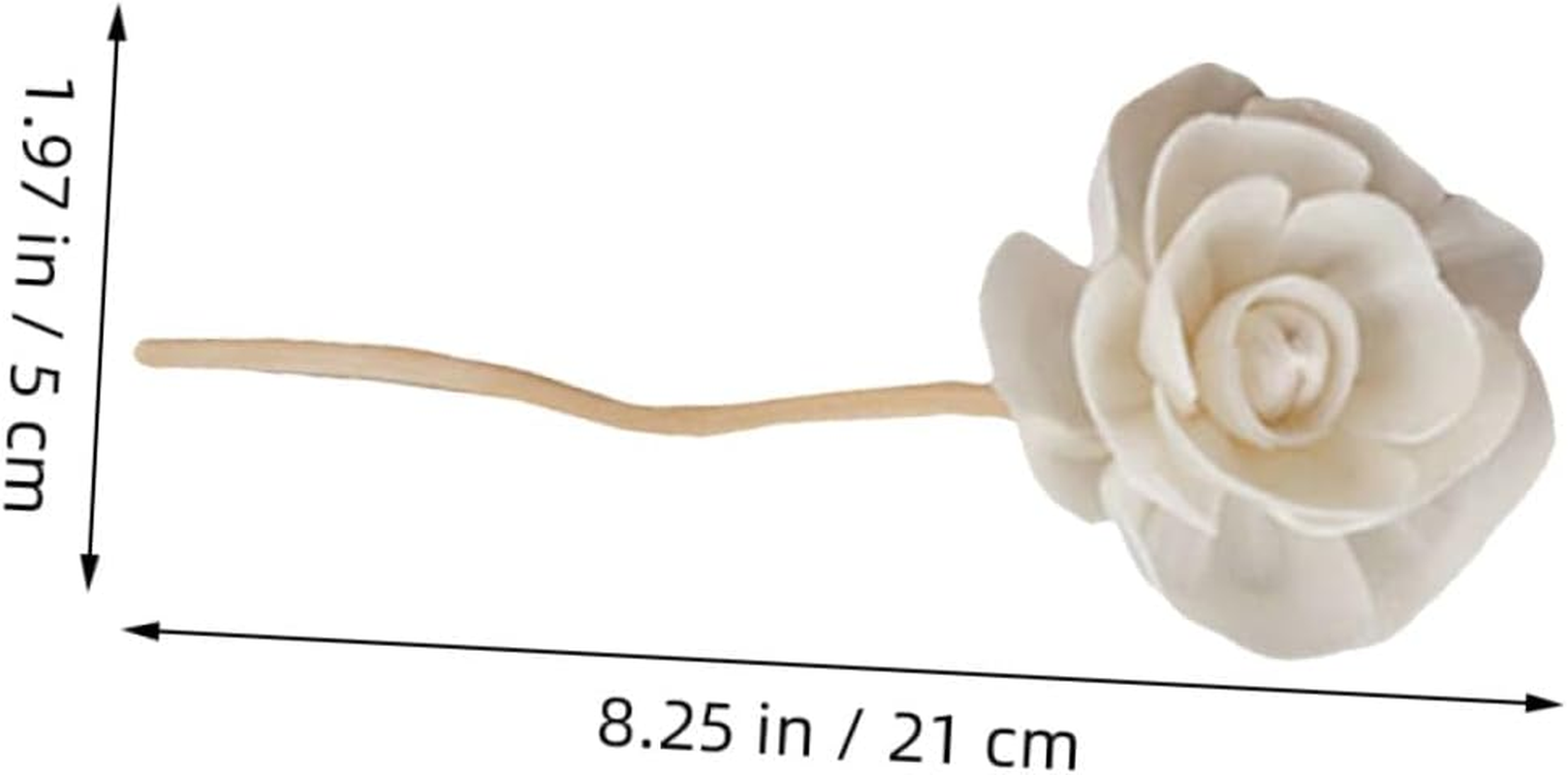 5Pcs Rattan Reed Diffuser Refill Sticks Rose Simulation Flower Dried Aromatherapy Accessories for Household Decoration image number 2