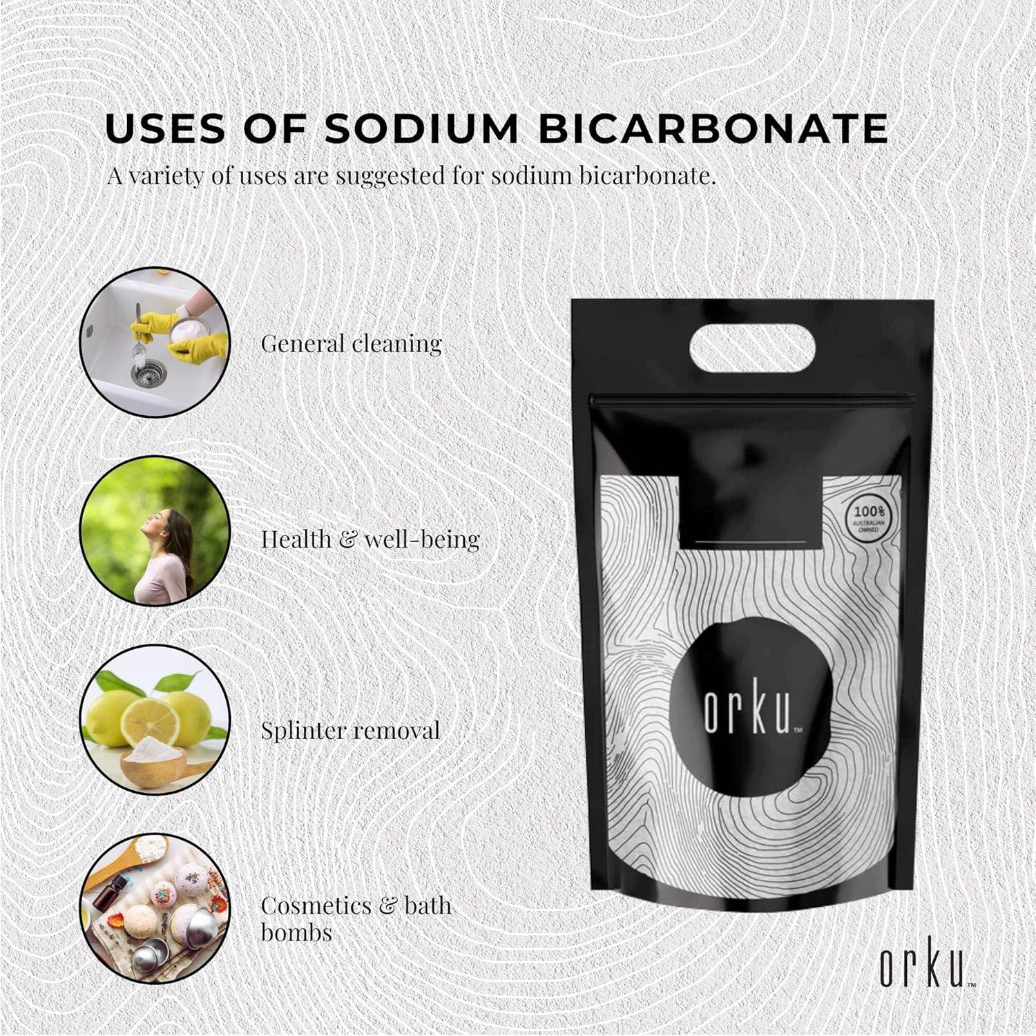 5Kg Sodium Bicarbonate - Food Grade Bicarb Baking Soda Hydrogen Carbonate Powder image number 2