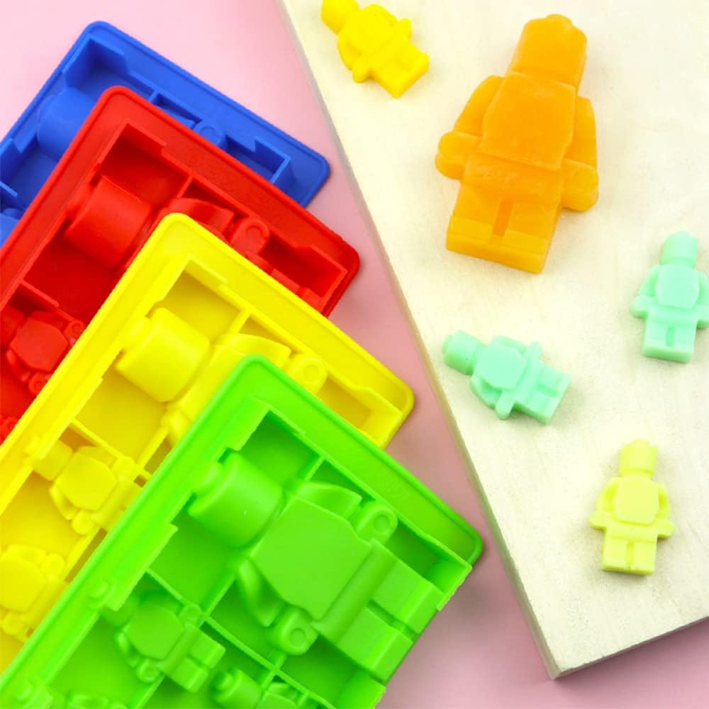 3 Pcs Chocolate Jelly Moulds - Multi-Size Ice Cube Candy Moulds for Building Block Themes Kids Cake Cupcake Decorations image number 5