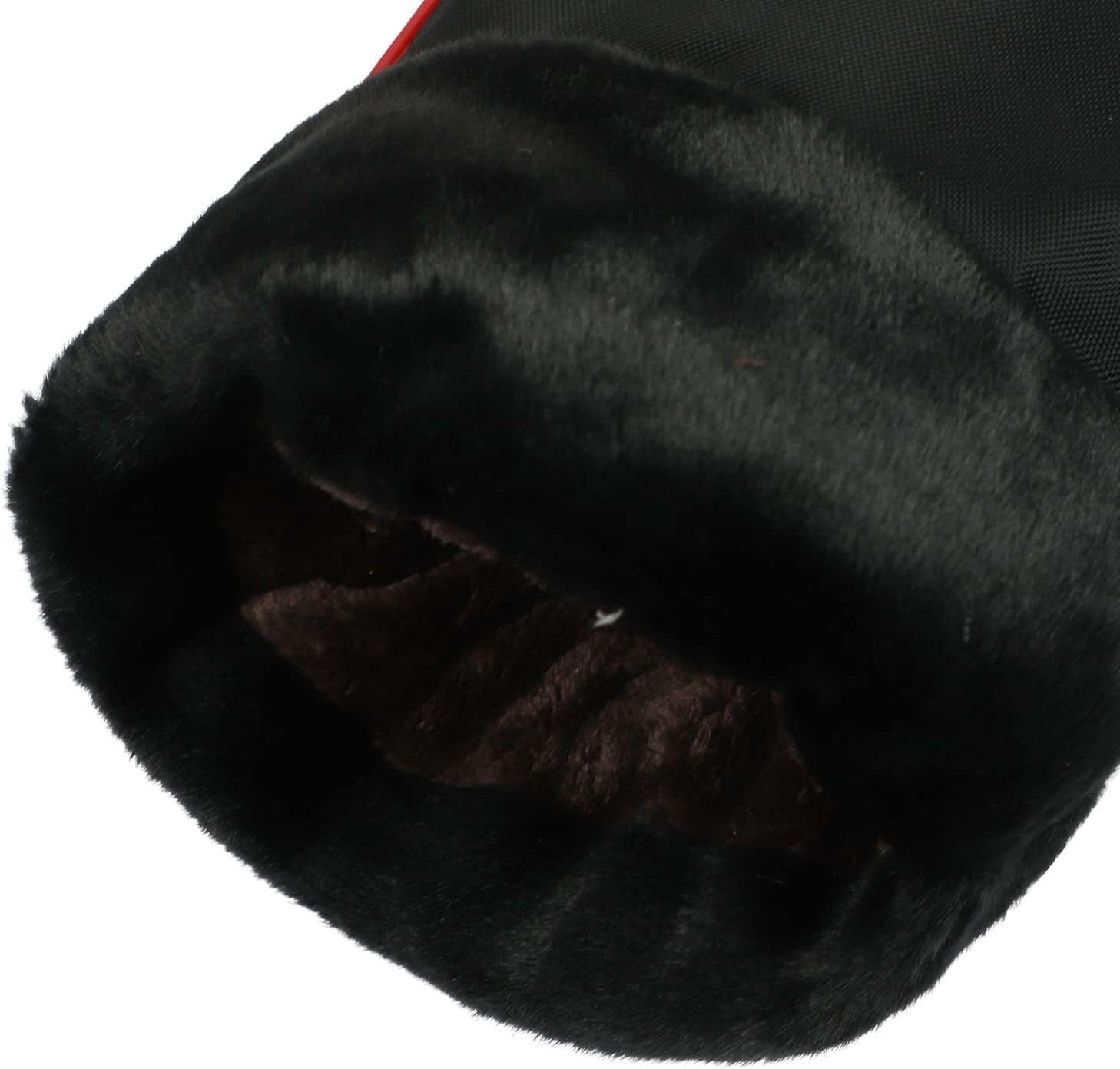 Motorcycle Handlebar Muffs Bike Gloves Windproof Winter Cycling Gloves Thicken Fleece Thermal Scooter Motorbike Handle Hand Warmer Outdoor Waterproof Motorbike Handlebar Mittens with Reflective Strip - Leather Cuff Muffs image number 3