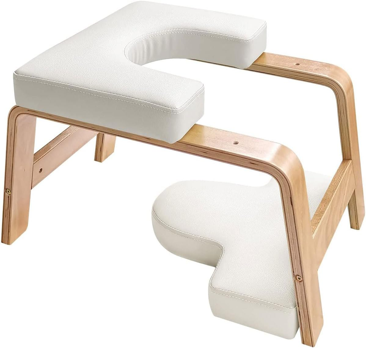 AIMALL Yoga Inversion Bench Wooden Handstand Stool, Professional Core Strength Training Chair, Home Fitness Yoga Auxiliary Chair, 24.5X15.4X15.1 Inches