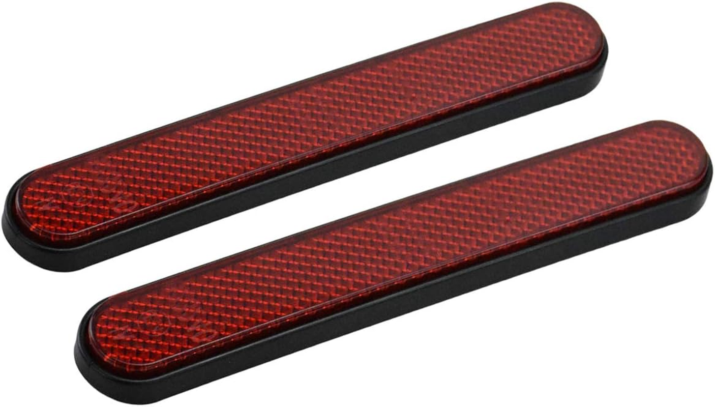 HDBUBALUS Front Rear Reflector Sticker Saddlebag Latch Cover Reflector Lower Fork Reflector Fit for Harley Touring Sportster XL883 Touring Dyna 1 Pair image number 4