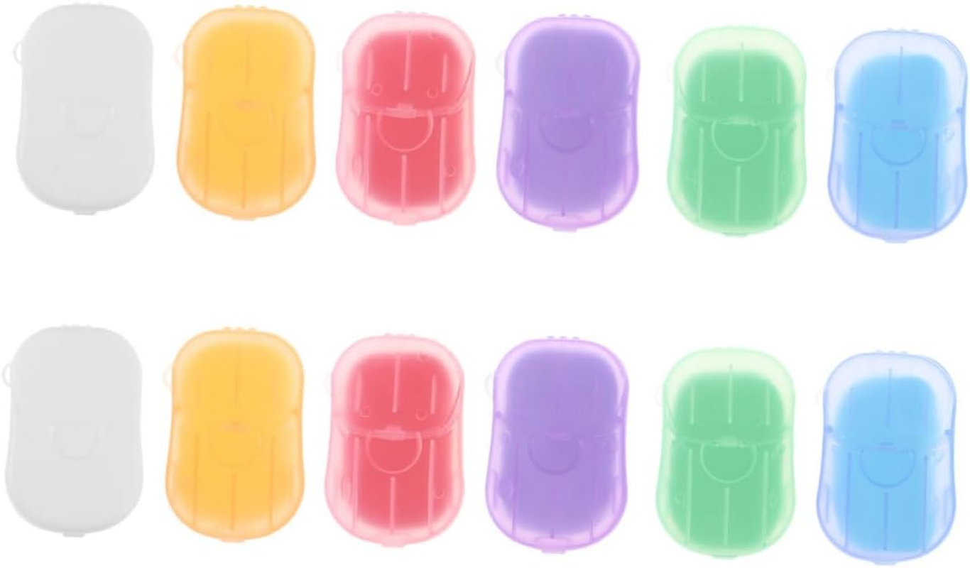 PLAFOPE Portable Soap Sheets for Traveling 12-Box Set Rose, Jasmine, Lavender, Milk, and Orange Scents &ndash; Lightweight Hand Soap Strips for Camping, Outdoor, Hiking, and Travel Use image number 2