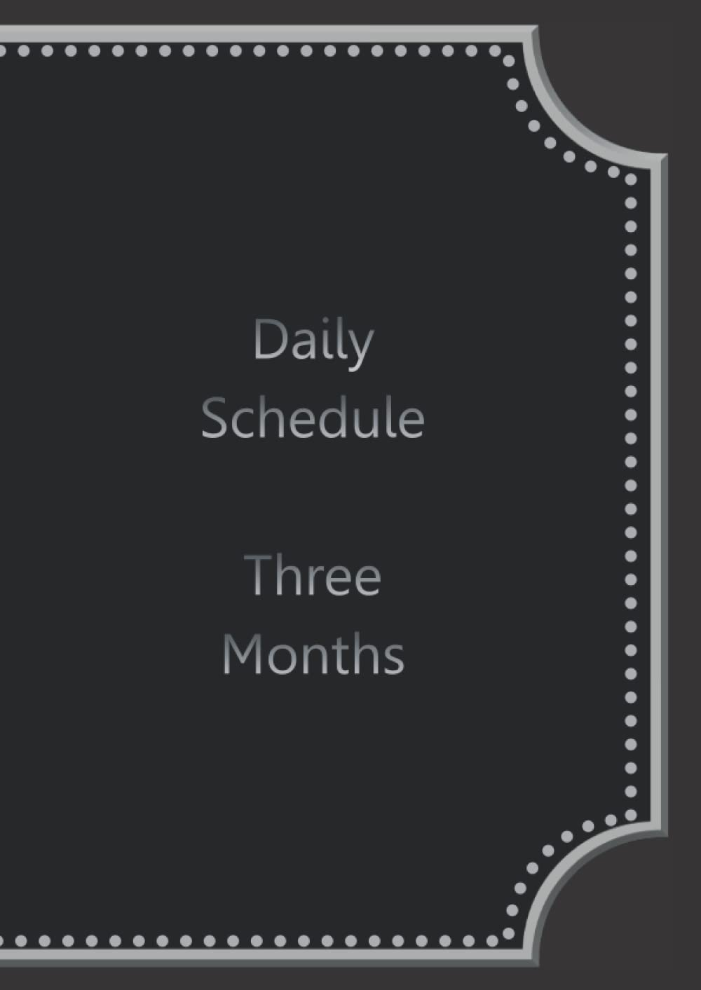 A4 Daily Schedule Planner & Organiser: Three Month Timeframe