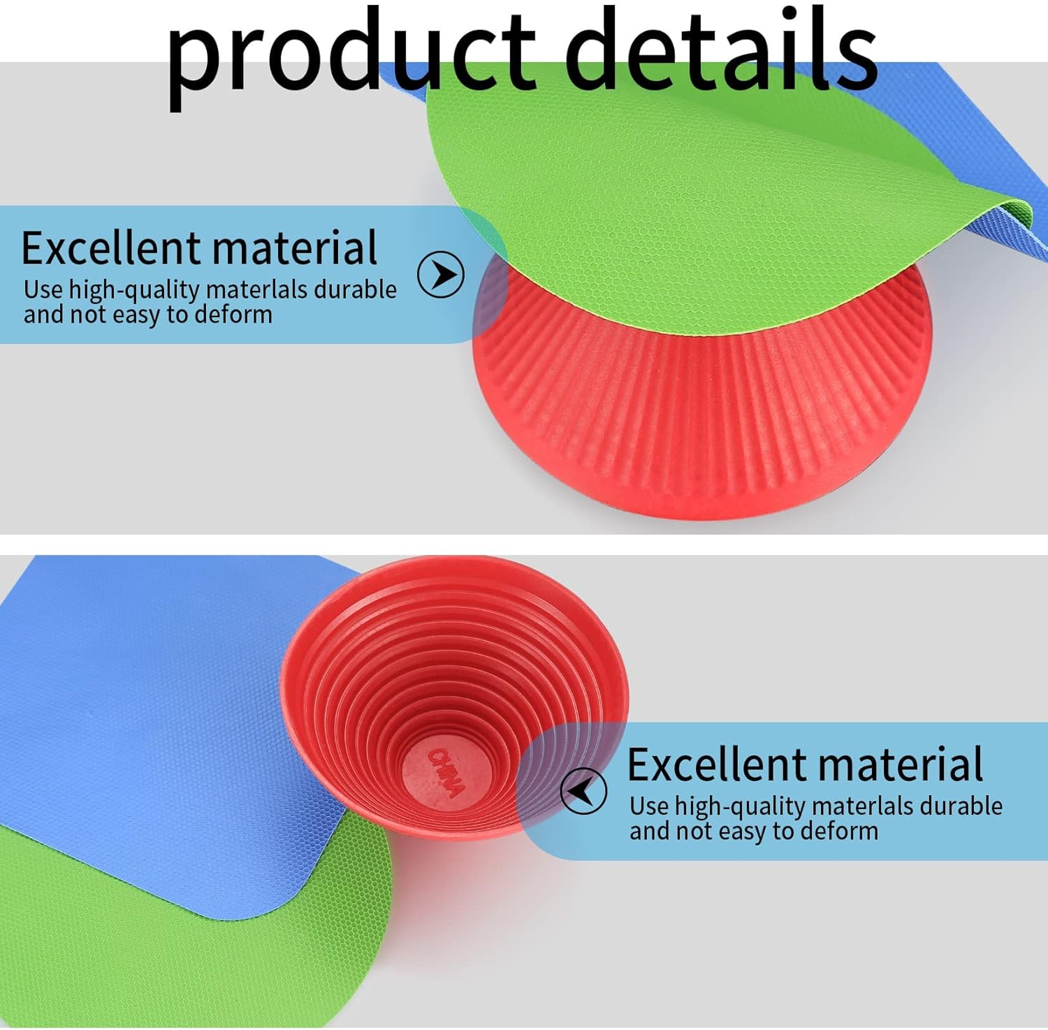 3 Pcs Rubber Jar Opener Gripper Pads, Multi Purpose Jar Bottle Can Lids Gripper Openers Reusable, for Seniors Weak Hands, Most Bottles, Used as Kitchen Coasters image number 2